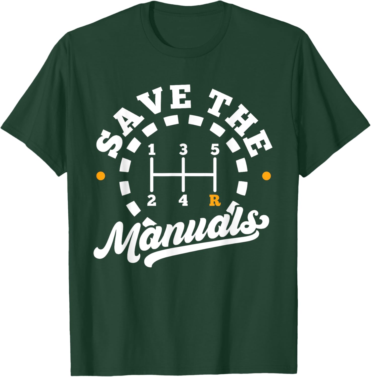 Save The Manuals Car Lover T-Shirt for Stick Shift Enthusiasts - 5