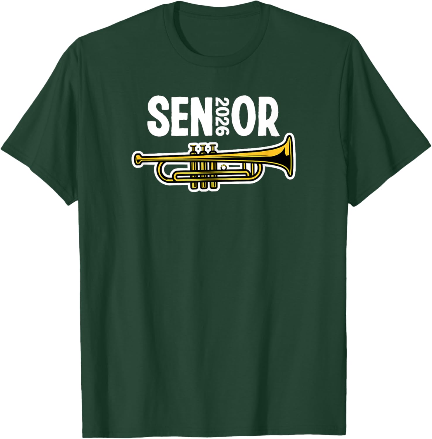 2026 Senior Trumpet Player Marching Band T-Shirt for Music Lovers - 16