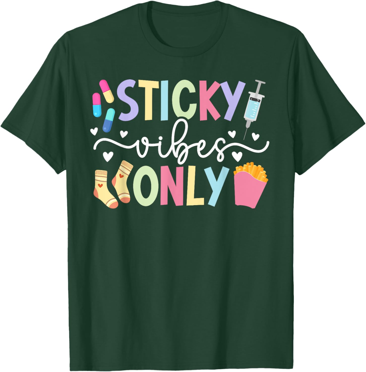 Sticky Vibes Only IVF Mom Transfer Day T-Shirt for Fertility Support - 5