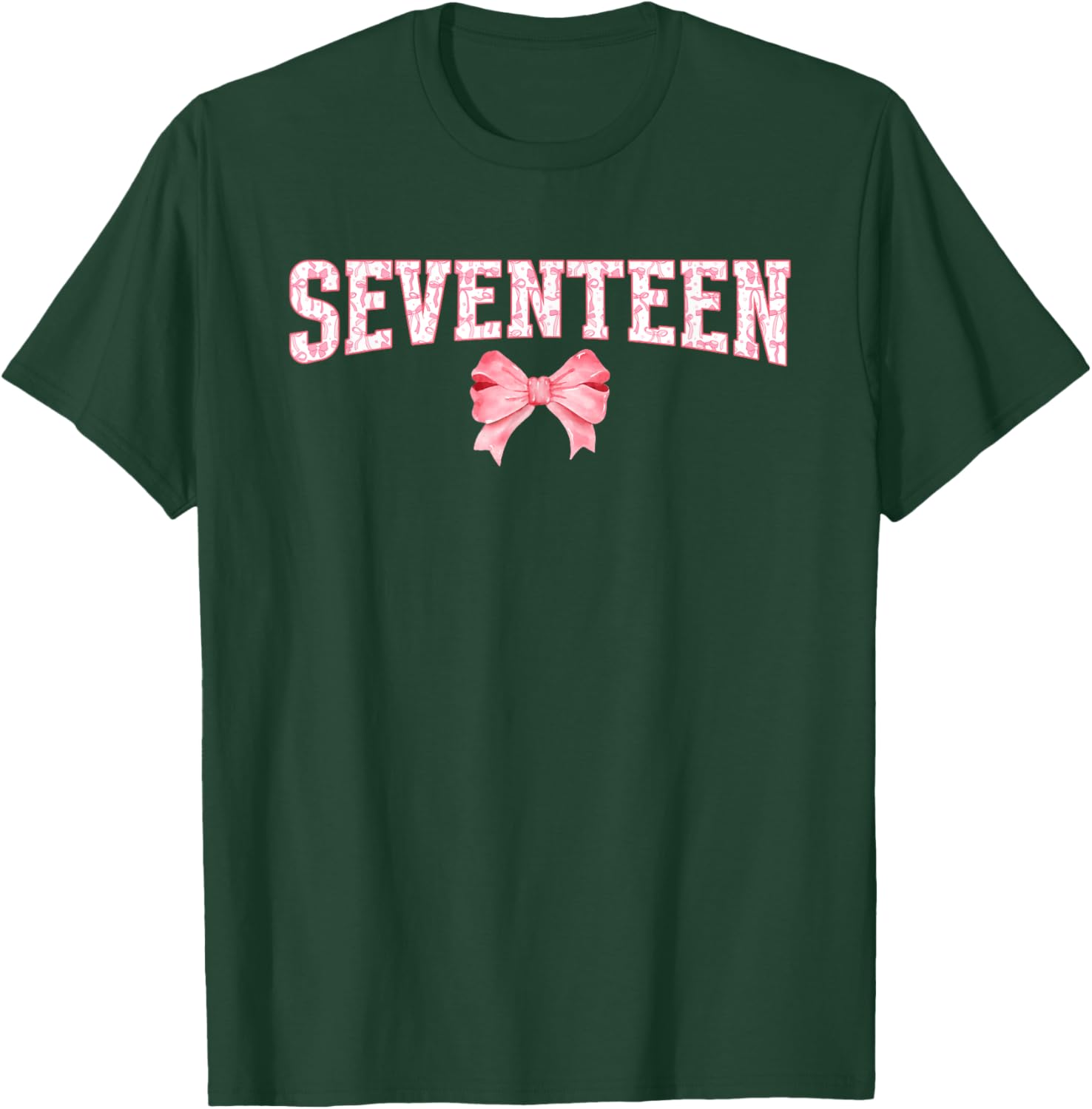 17th Birthday Coquette Bow T-Shirt for Stylish Seventeen Year Olds - 21