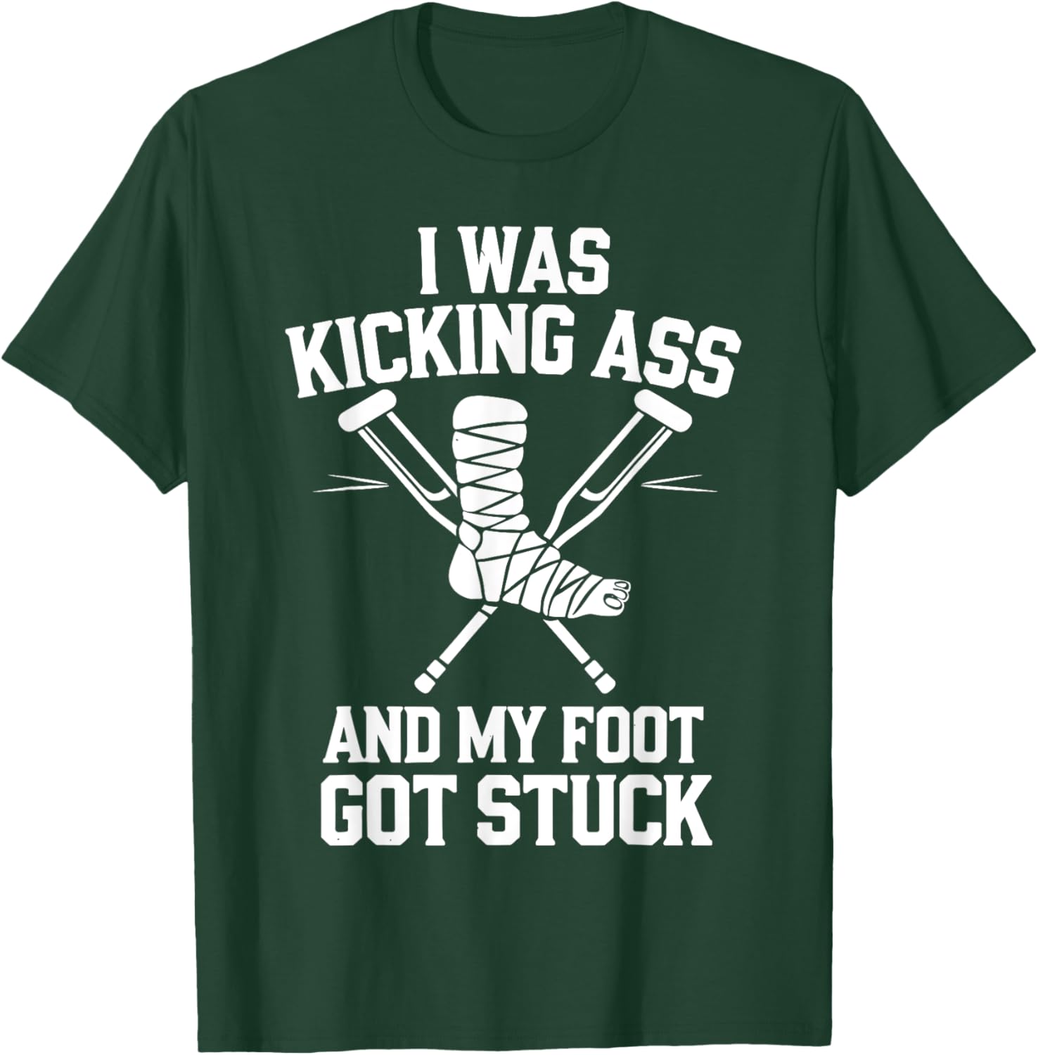 Funny Broken Leg Art T-Shirt for Men, Women, and Kids Surgery Recovery - 21