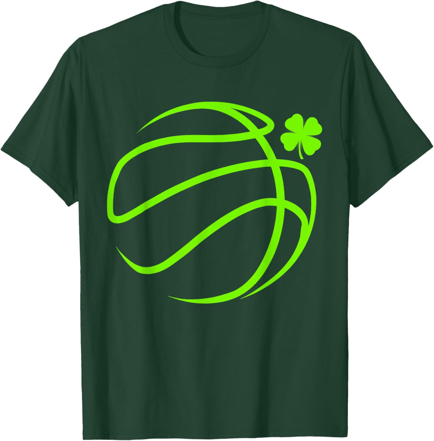 Lucky Clover Basketball T-Shirt for St Patrick's Day Fun and Style - 14