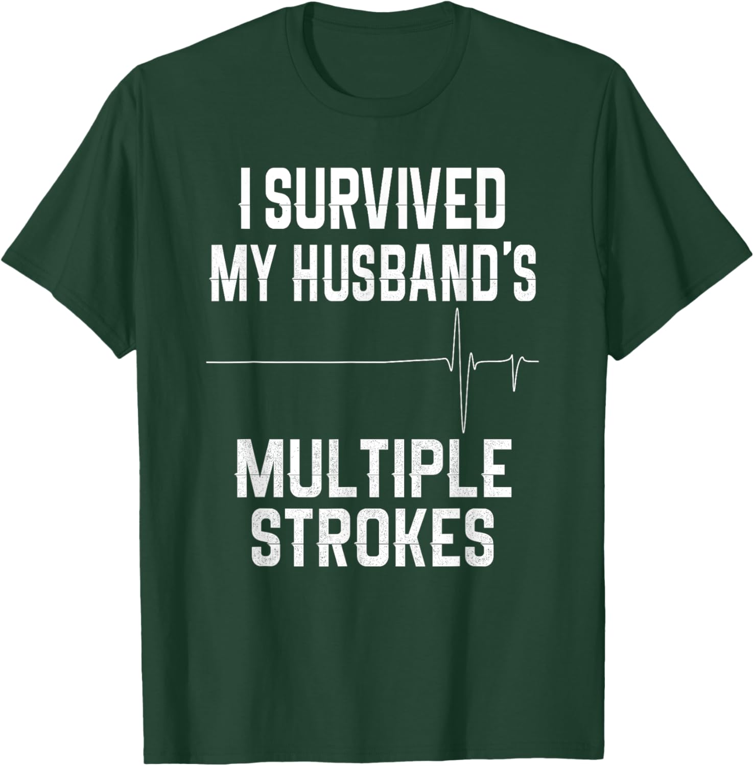 I Survived My Husband's Strokes Supportive Wife T-Shirt for Caregivers - 4