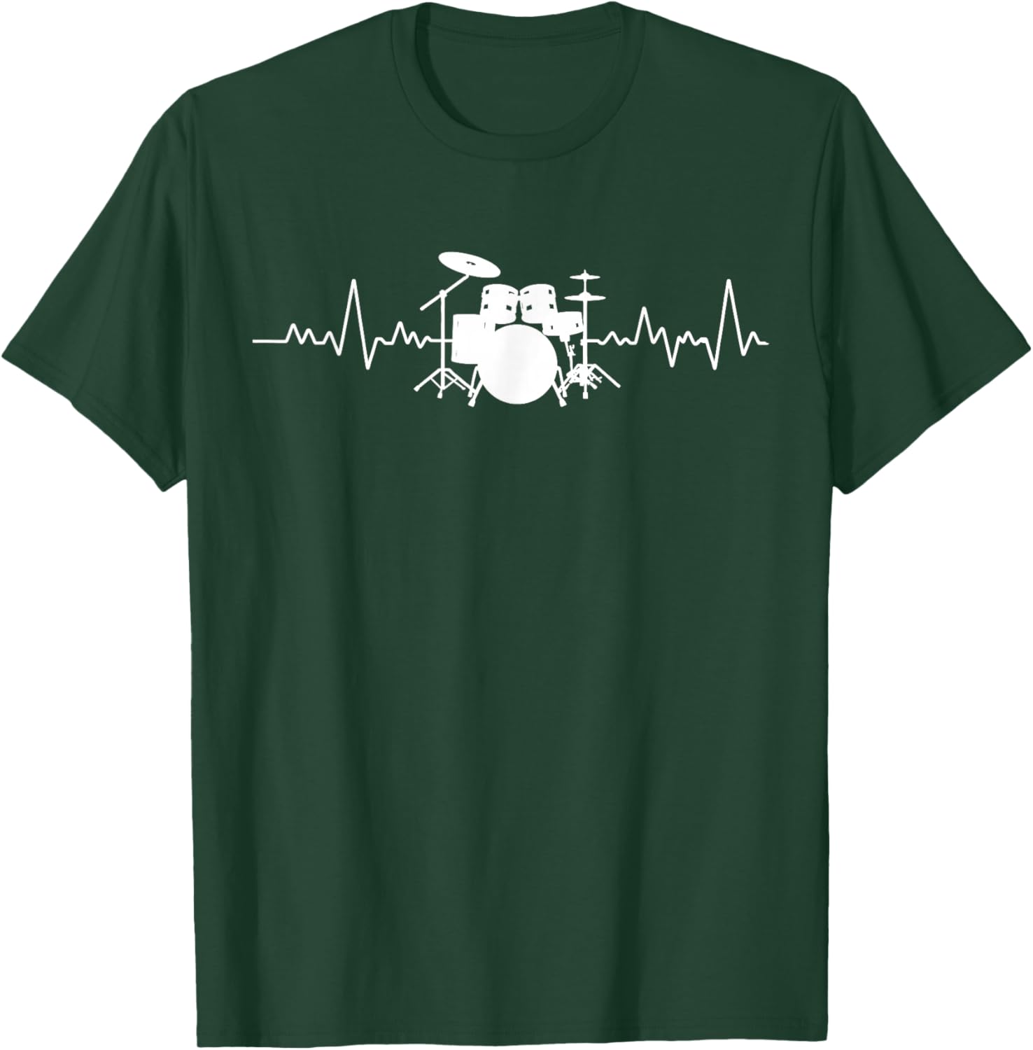 Drummer Heartbeat Pulse Graphic T-Shirt for Music Lovers and Musicians - 7
