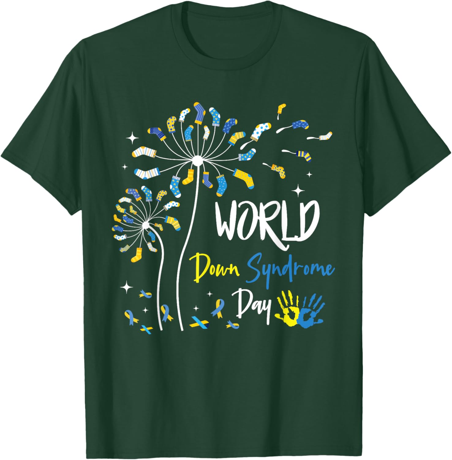 Rock Your Socks Down Syndrome Day Dandelion Awareness T-Shirt - 15