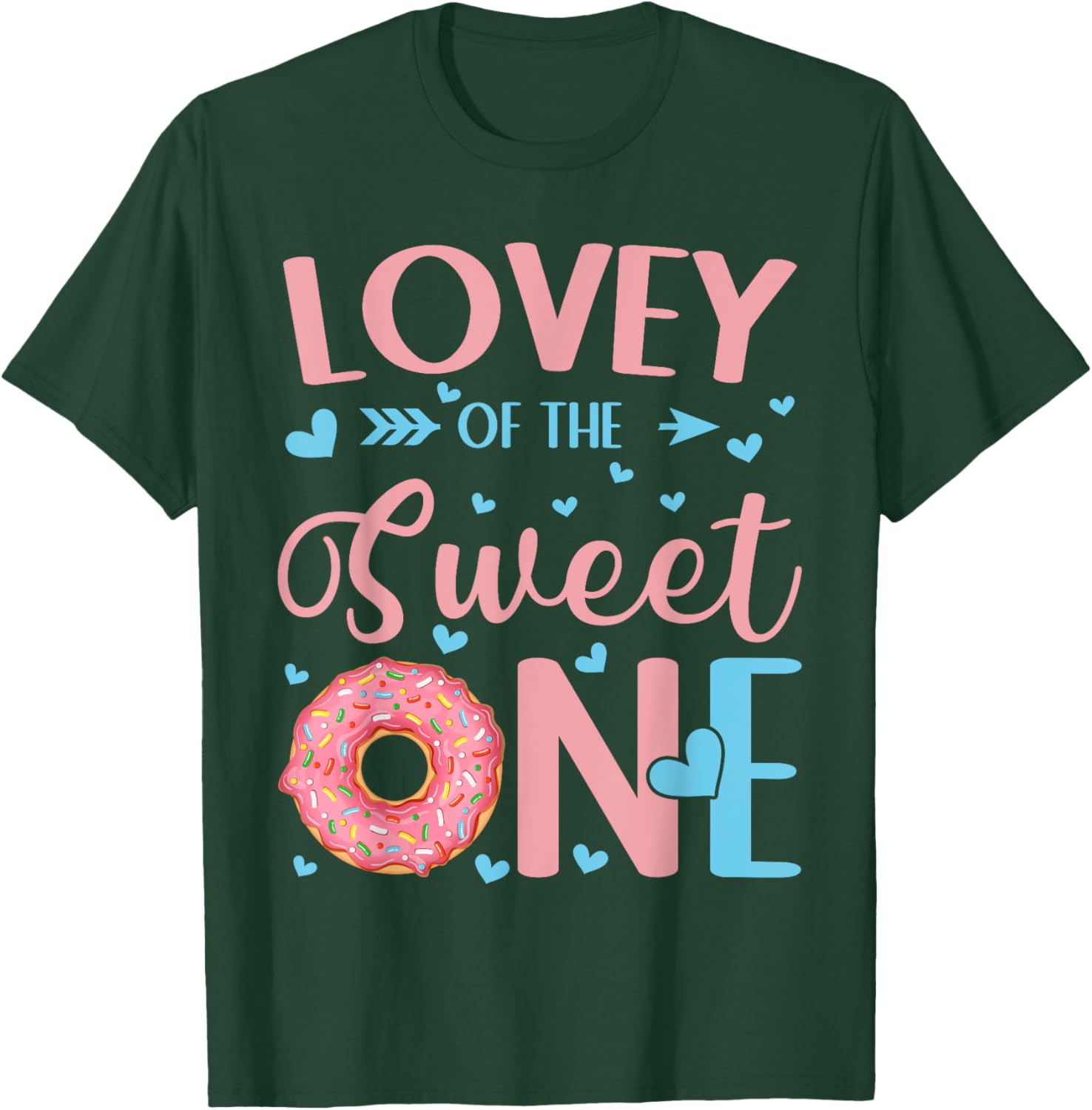 Sweet One First Birthday Donut Party Lovie T-Shirt for Girls - 1