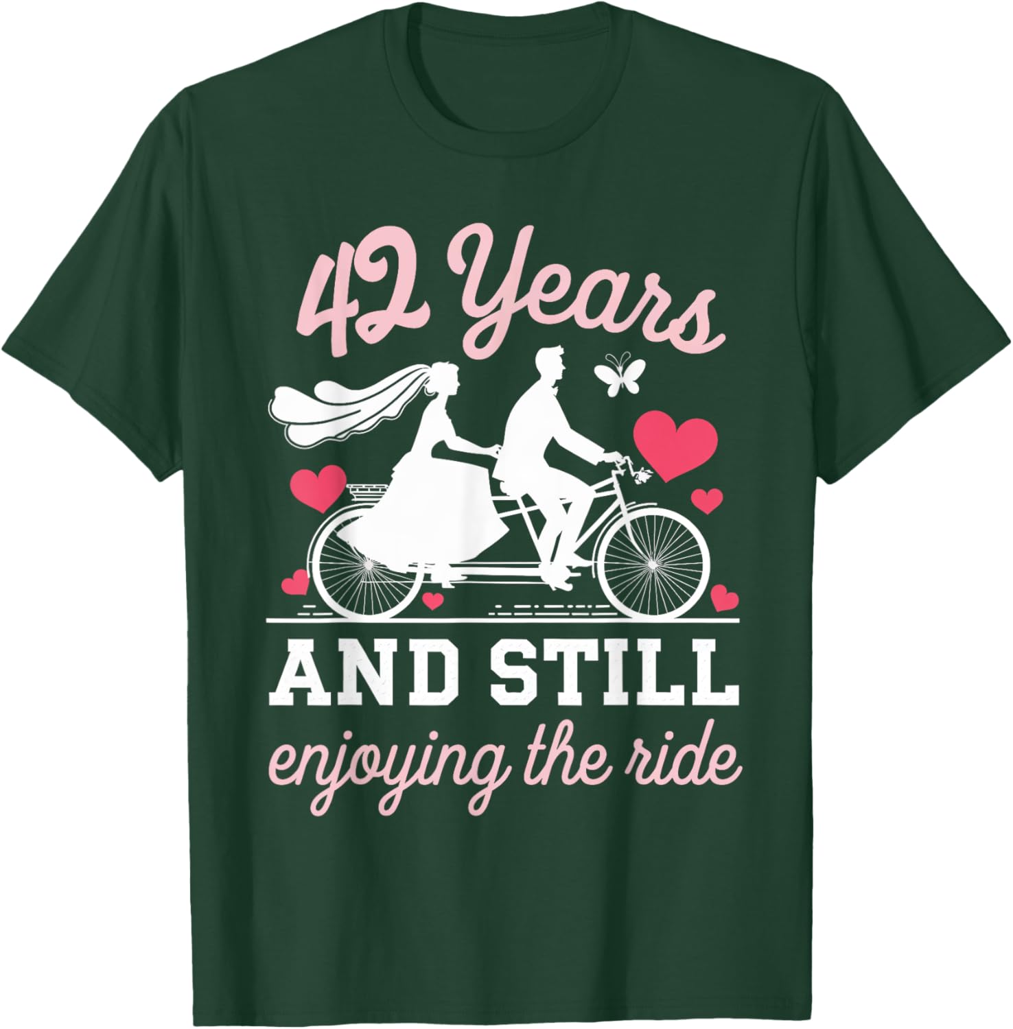 42nd Wedding Anniversary T-Shirt Enjoy the Ride 42 Years of Love - 14