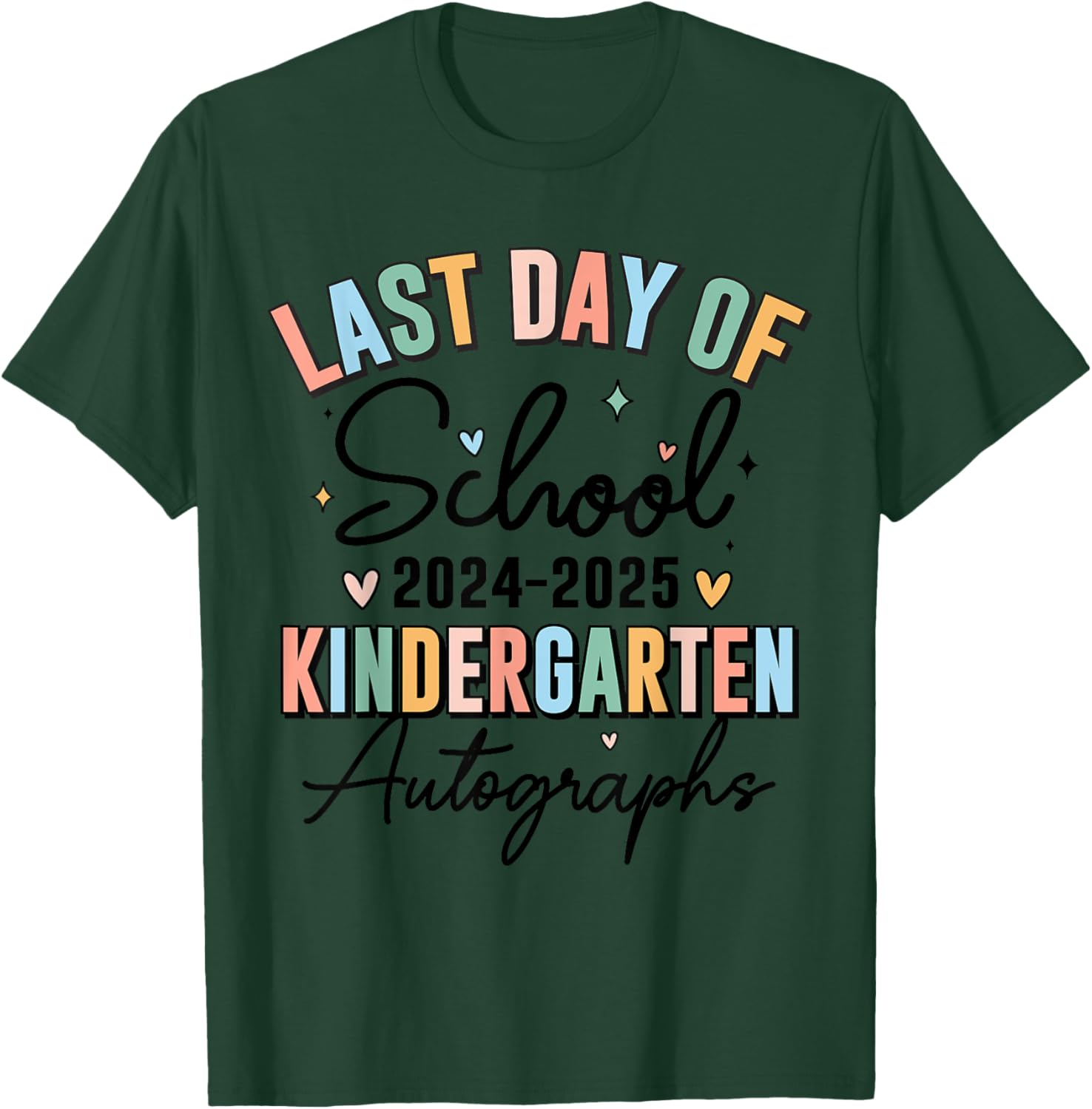 2024 Kindergarten Graduation T-Shirt for Boys and Girls with Autographs - 21