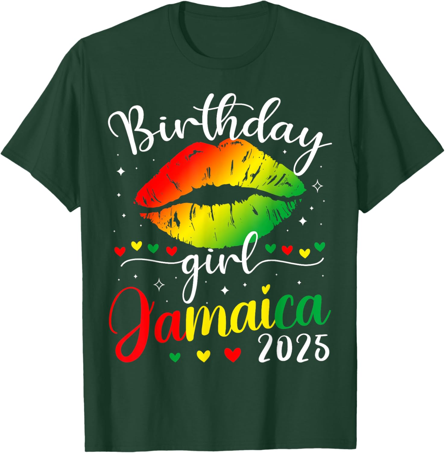Jamaica 2025 Birthday Squad T-Shirt for Girls Fun Party Trip Outfit - 14