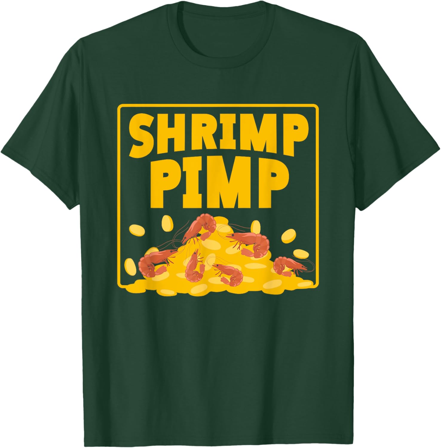 Shrimp Pimp Money Fun Illustration T-Shirt for Seafood Lovers - 14