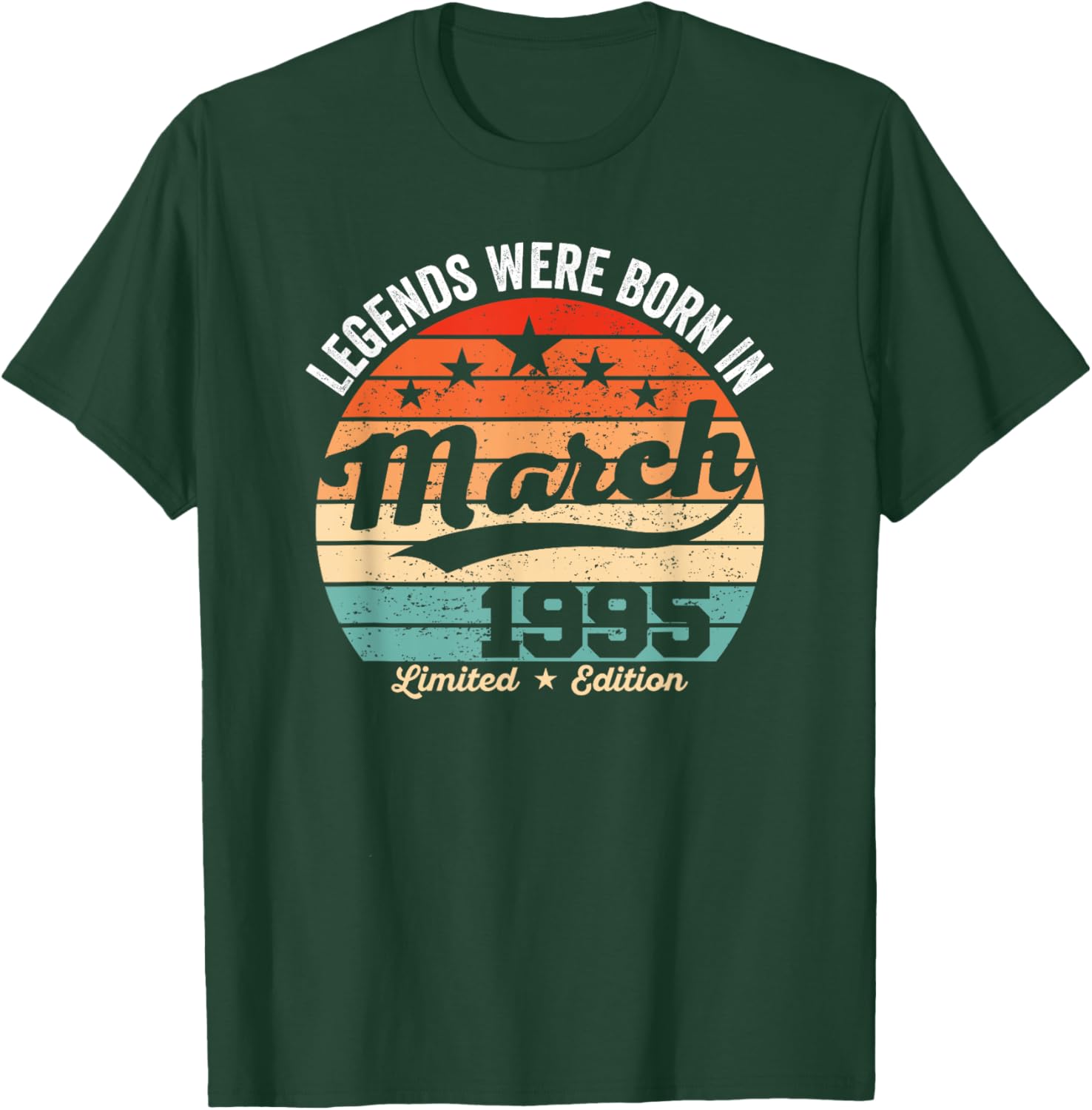 Vintage 30th Birthday Legends Born in March 1995 T-Shirt for Men and Women - 15
