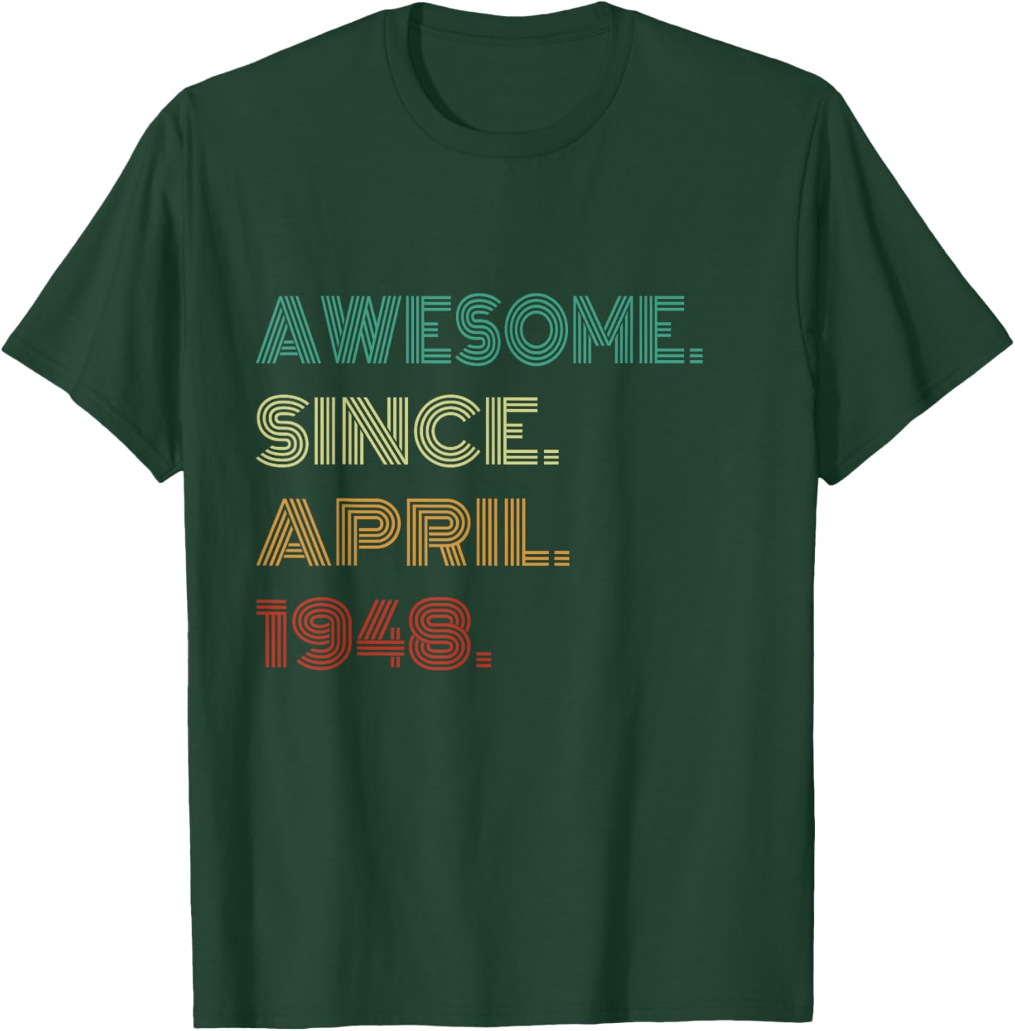 77 Awesome Years Since April 1948 77th Birthday T-Shirt Gift for Him/Her - 16