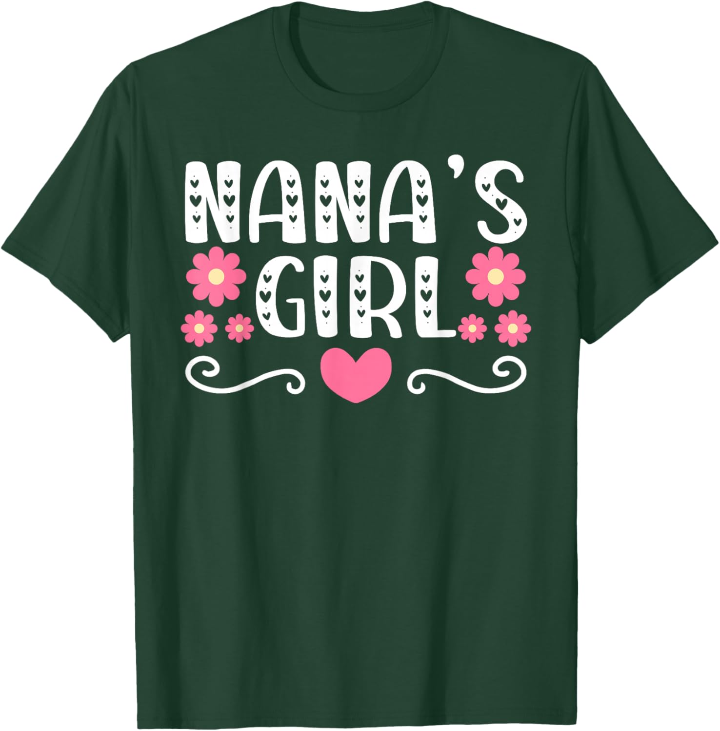 Nana's Girl Heart T-Shirt for Granddaughter - Cute Gift Idea - 10