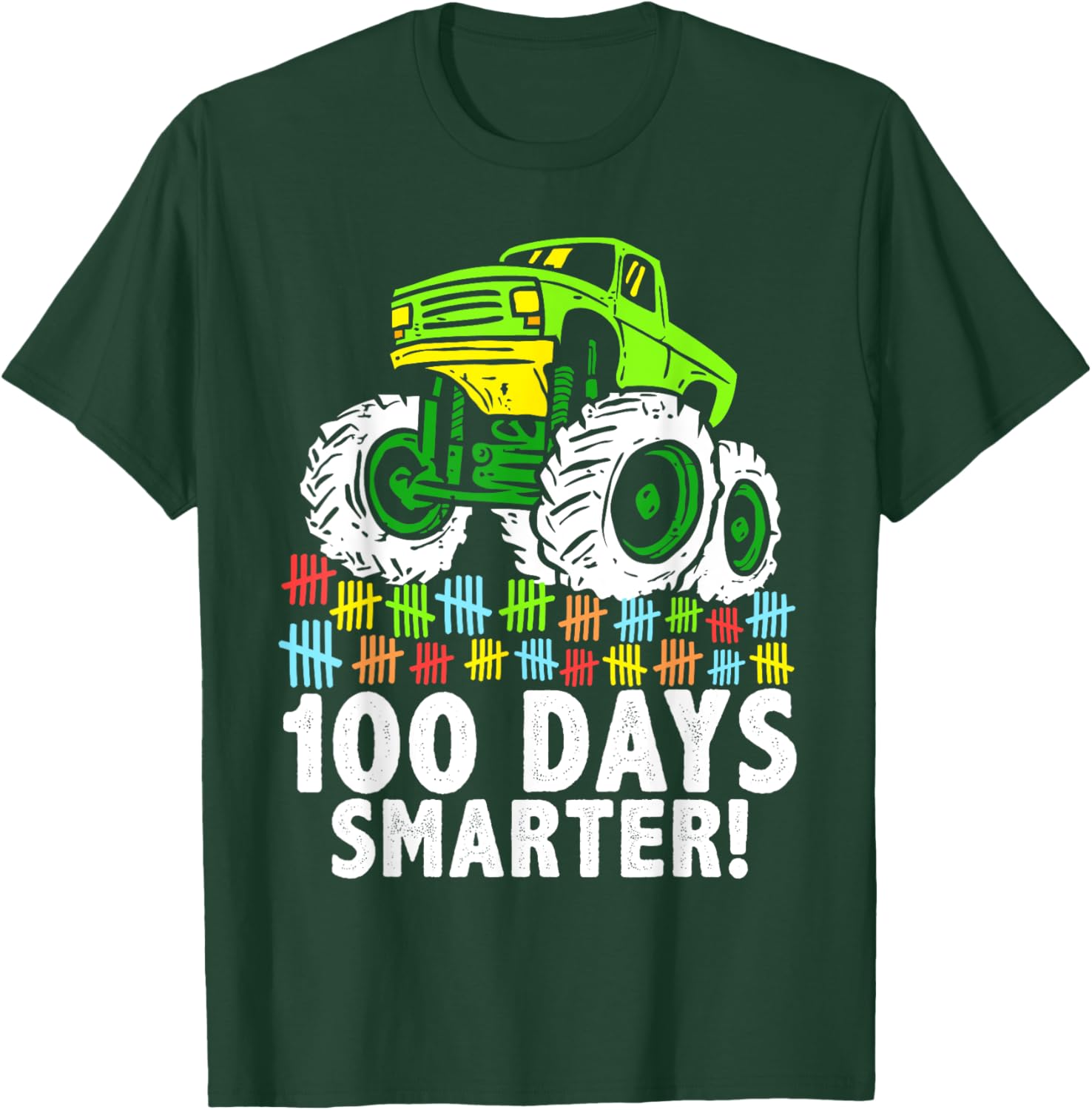 100 Days of School Monster Truck T-Shirt for Boys Fun and Stylish - 5