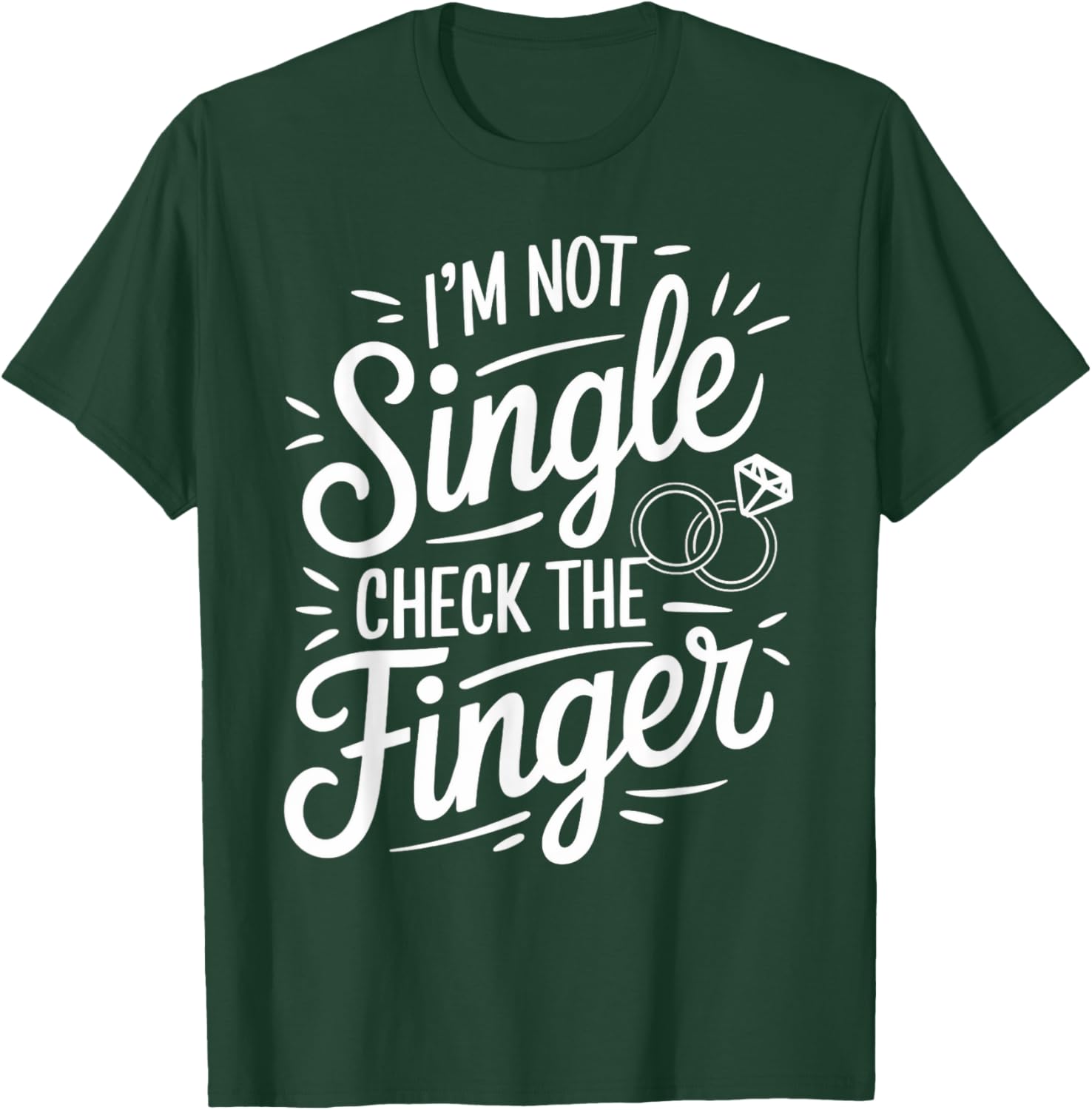 I'm Not Single Fiancé Fiancee Couple Wedding Engaged T-Shirt Gift - 7