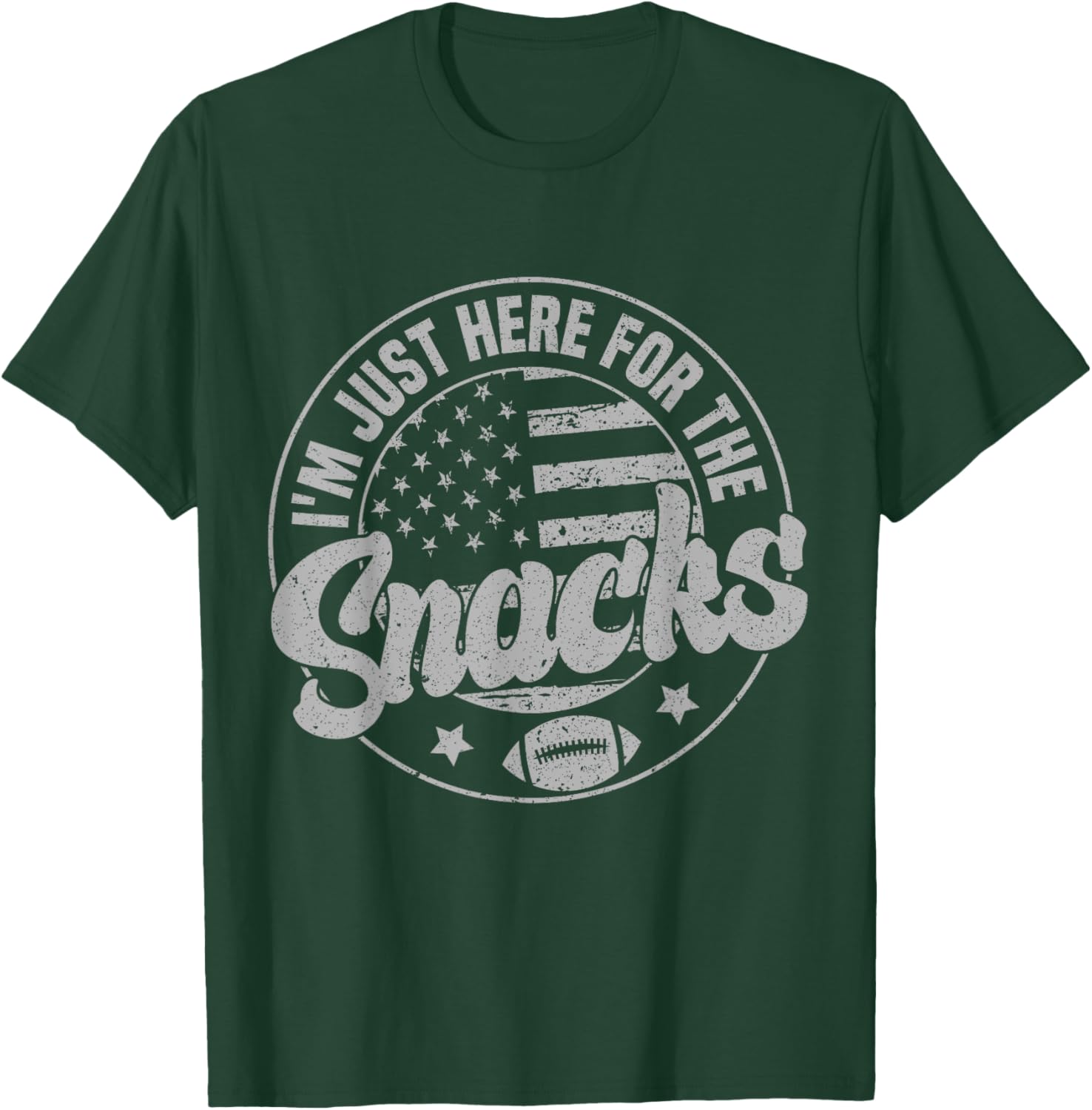 Funny I'm Just Here For The Snacks American Football T-Shirt for Fans - 2