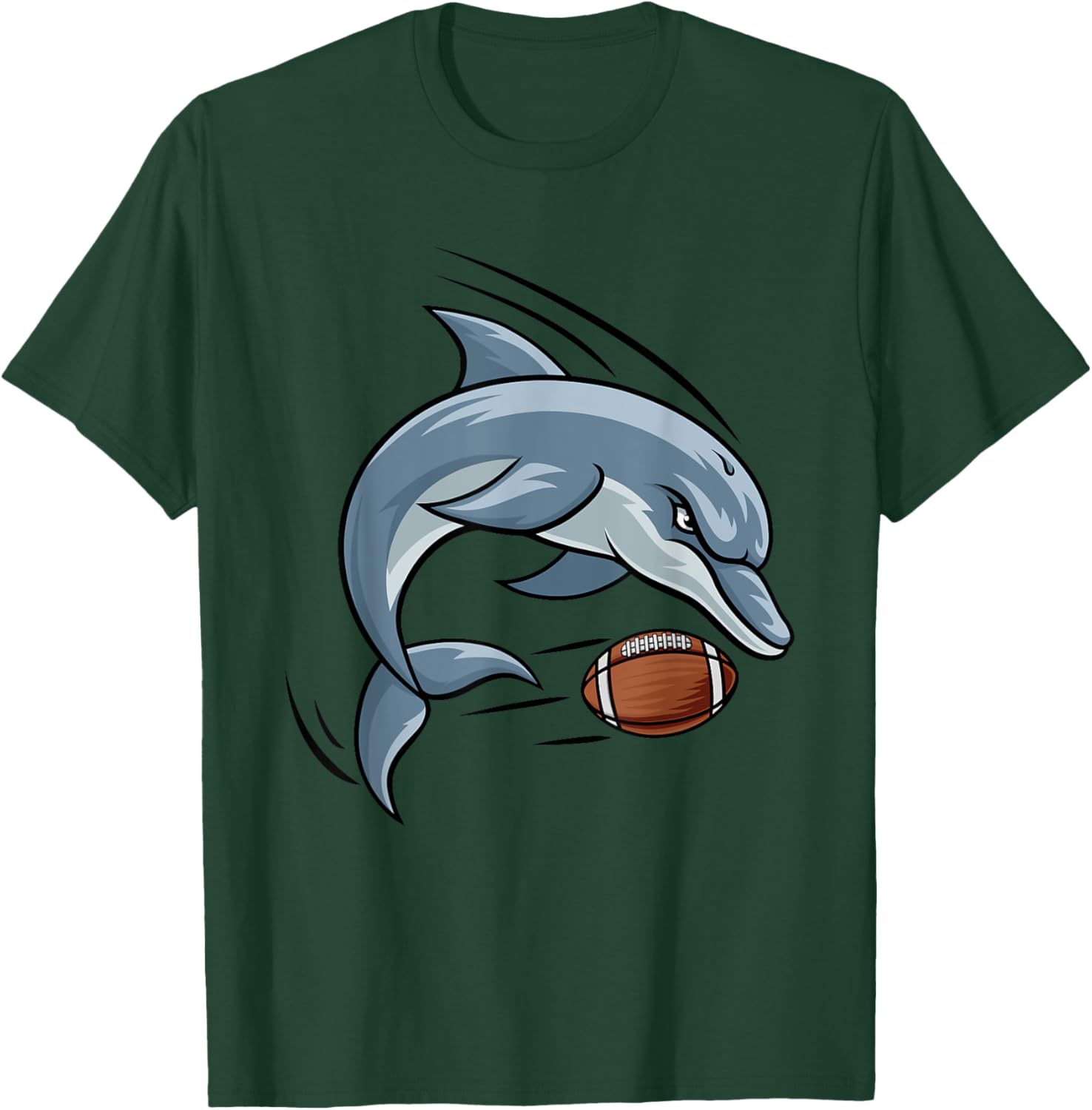 Dolphin Cartoon Character Football T-Shirt for Fun and Sporty Style - 6