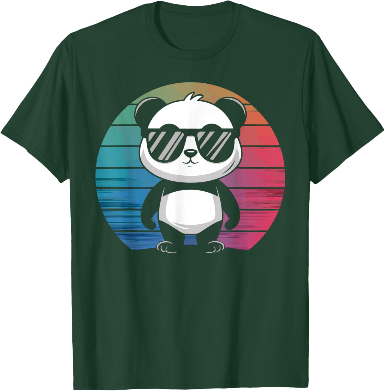 Retro Panda T-Shirt with Sunglasses for Chill Vibes and Fun Style - 24