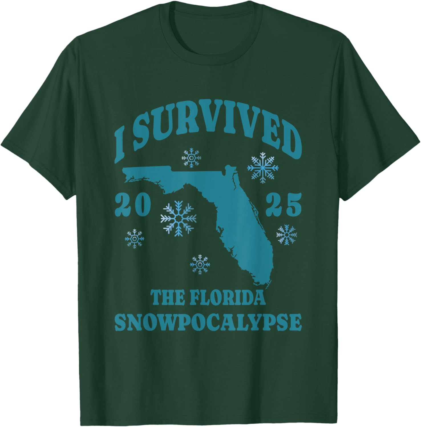 I Survived the Florida Snowpocalypse 2025 Graphic Tee Shirt - 3