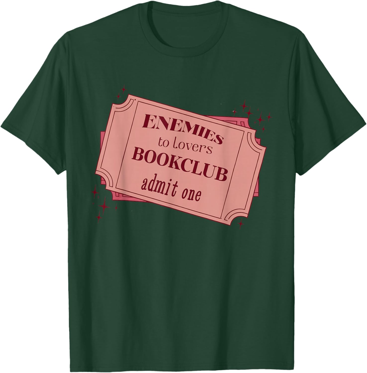 Enemies to Lovers Bookclub Romance Reader T-Shirt for Book Lovers - 1