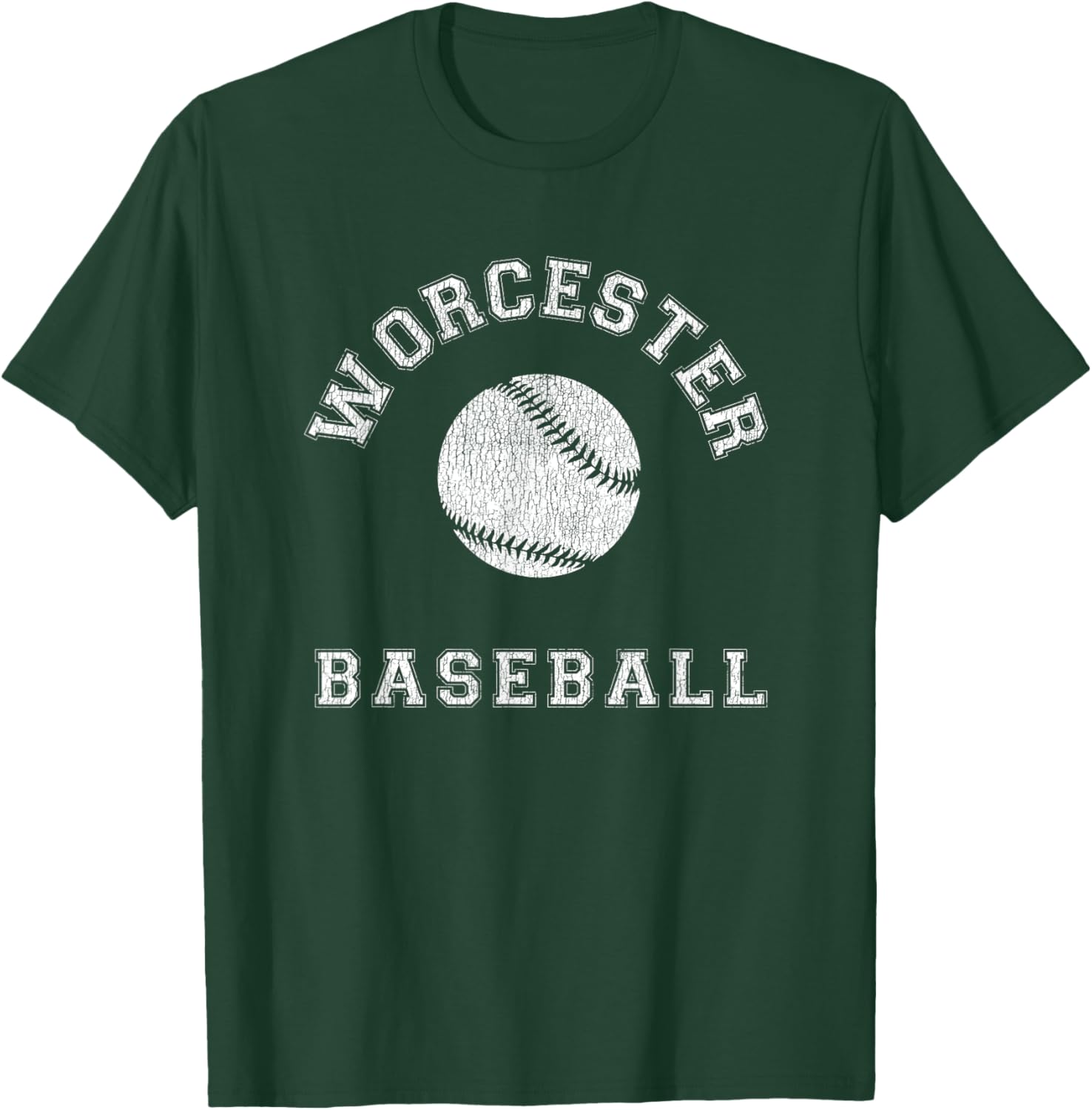 Worcester Baseball Distressed Retro Classic T-Shirt for Fans & Casual Wear - 1