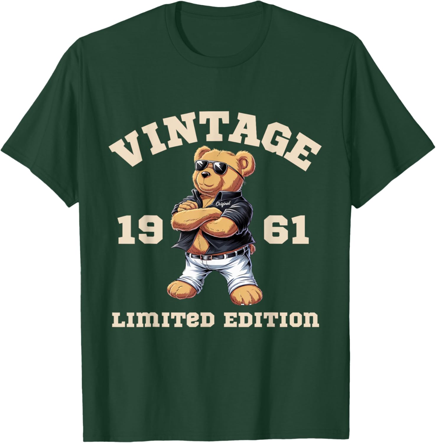Mens Vintage Teddy Bear T-Shirt for 64th Birthday 1961 Celebration - 19