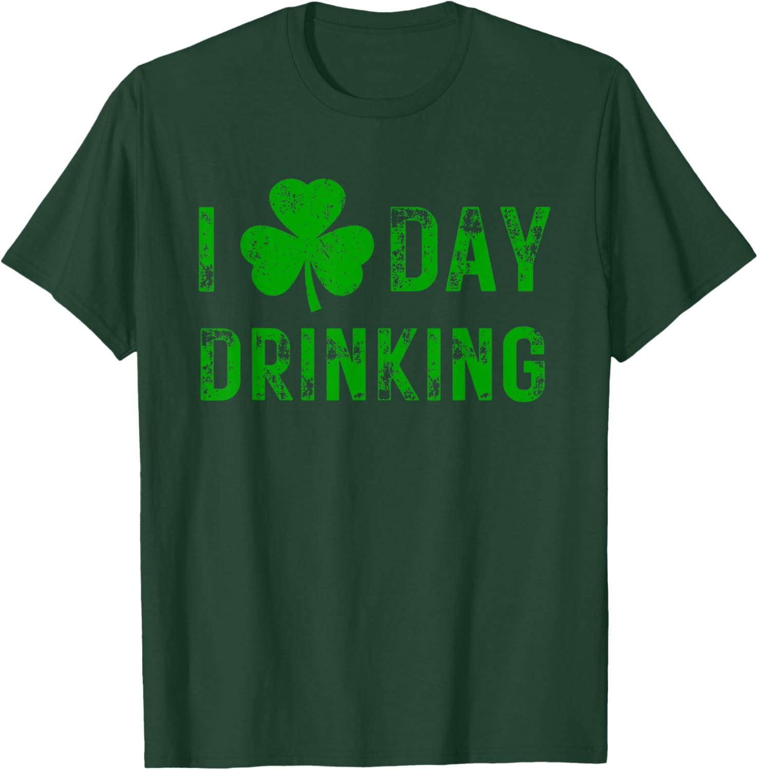 I Love Day Drinking Shamrock Heart St Paddy's Day T-Shirt for Fun Celebrations - 11