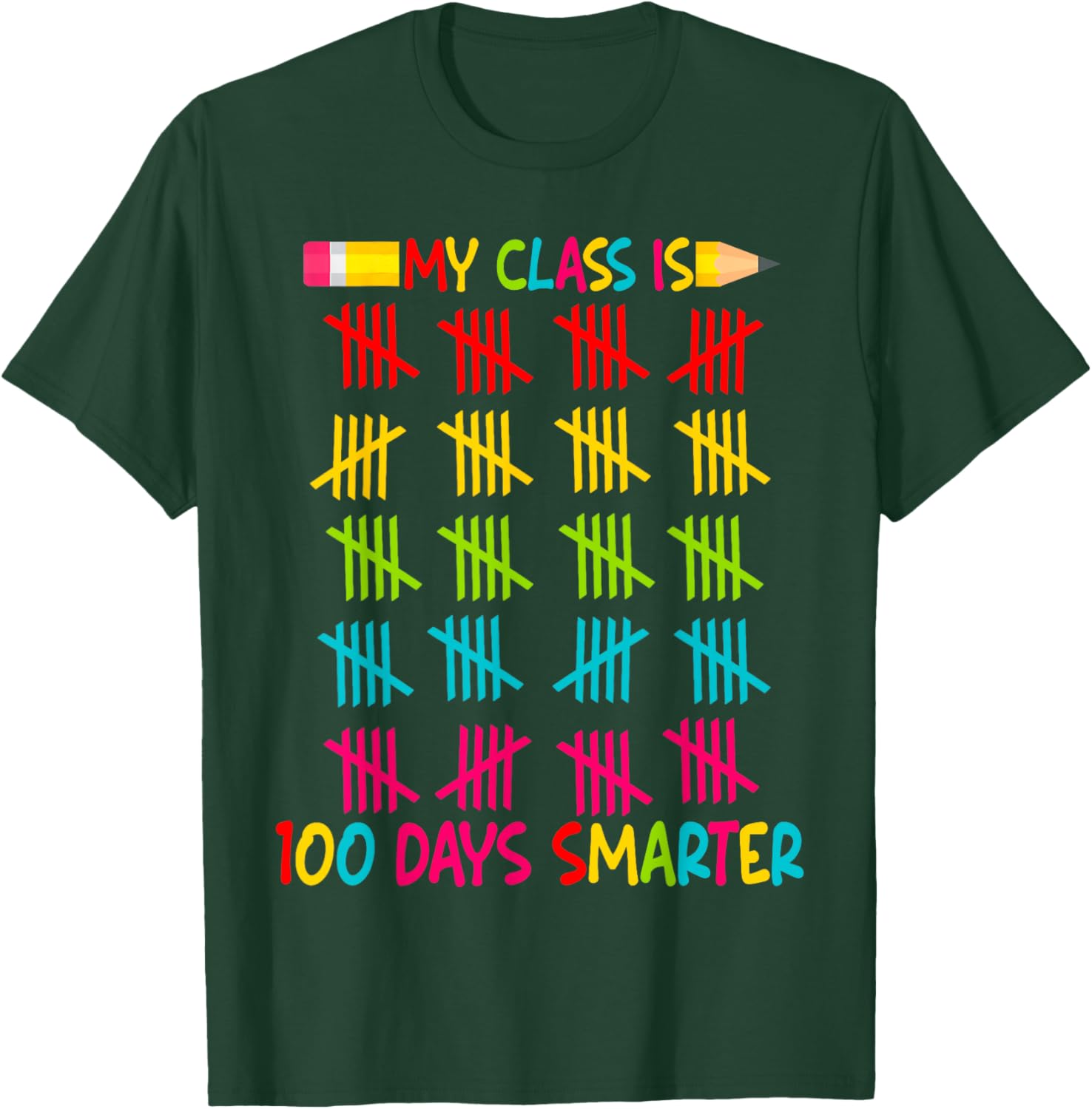 100 Days Smarter Teacher T-Shirt for 100th Day of School Celebrations - 26