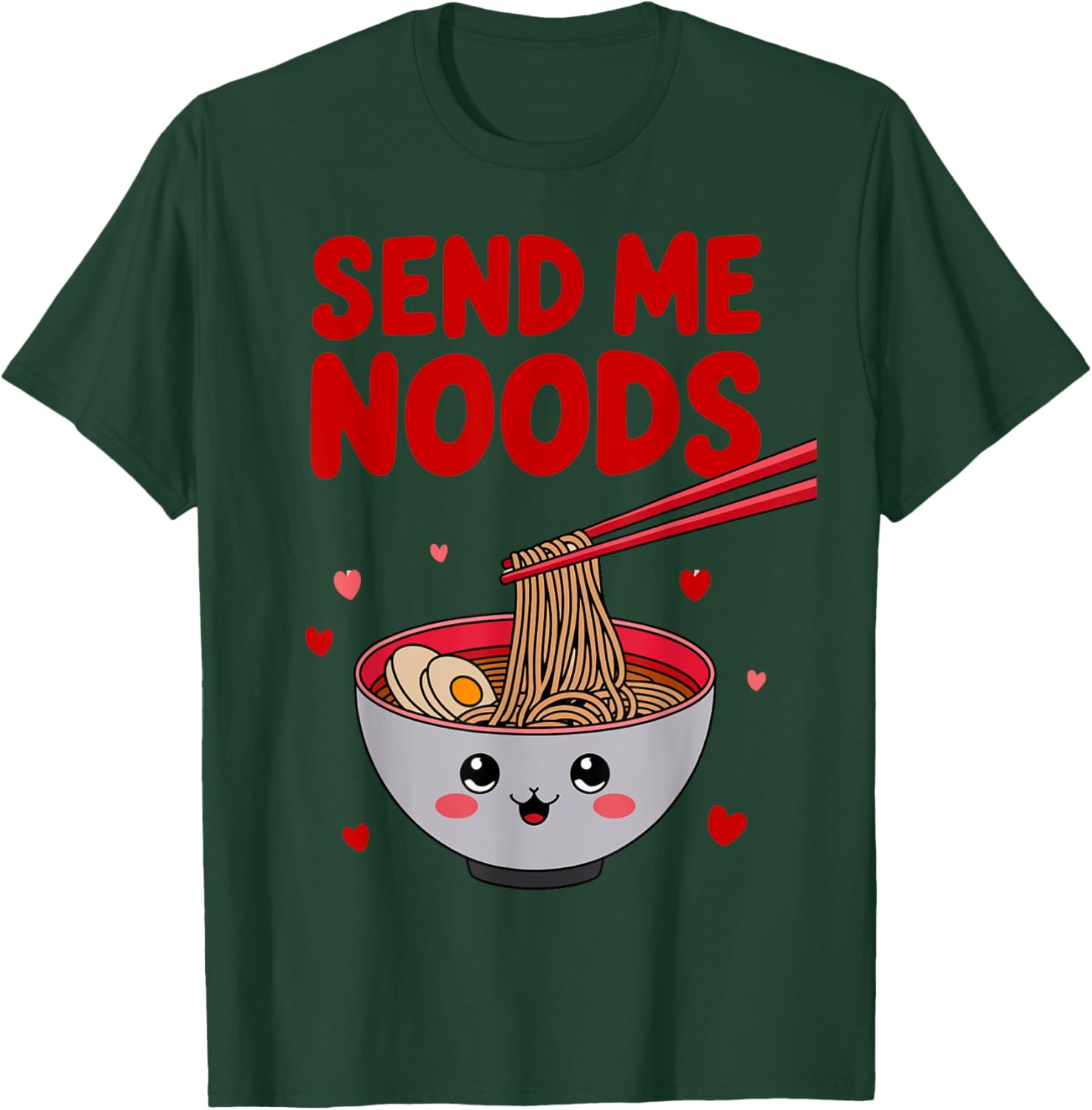 Funny Send Me Noods Valentine's Day T-Shirt for Food Lovers - 10
