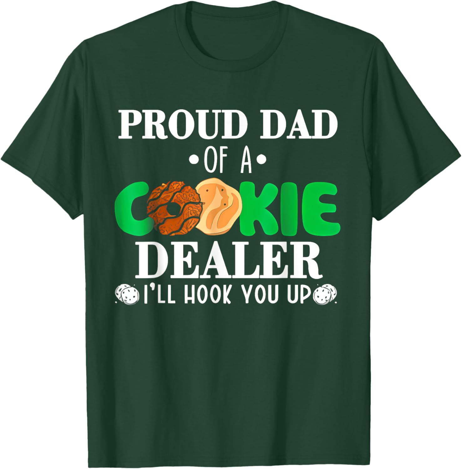Proud Dad of a Cookie Dealer Troop Leader Birthday Party T-Shirt - 3