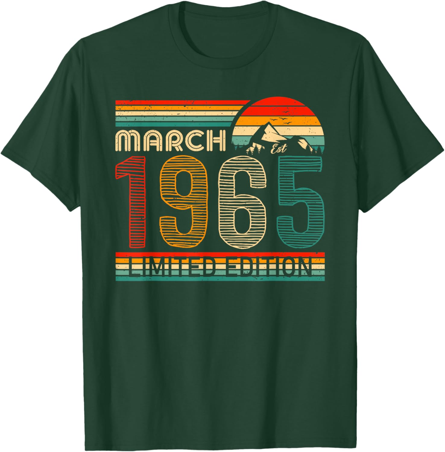 March 1965 Vintage Birthday T-Shirt Classic Design for Timeless Style - 7