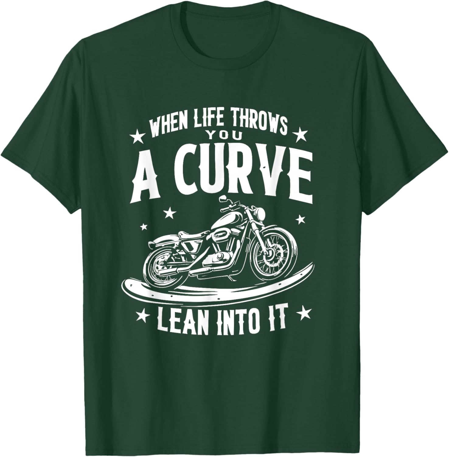 Biker Life Throws You A Curve T-Shirt for Men and Women - Cool Motorcycle Tee - 11