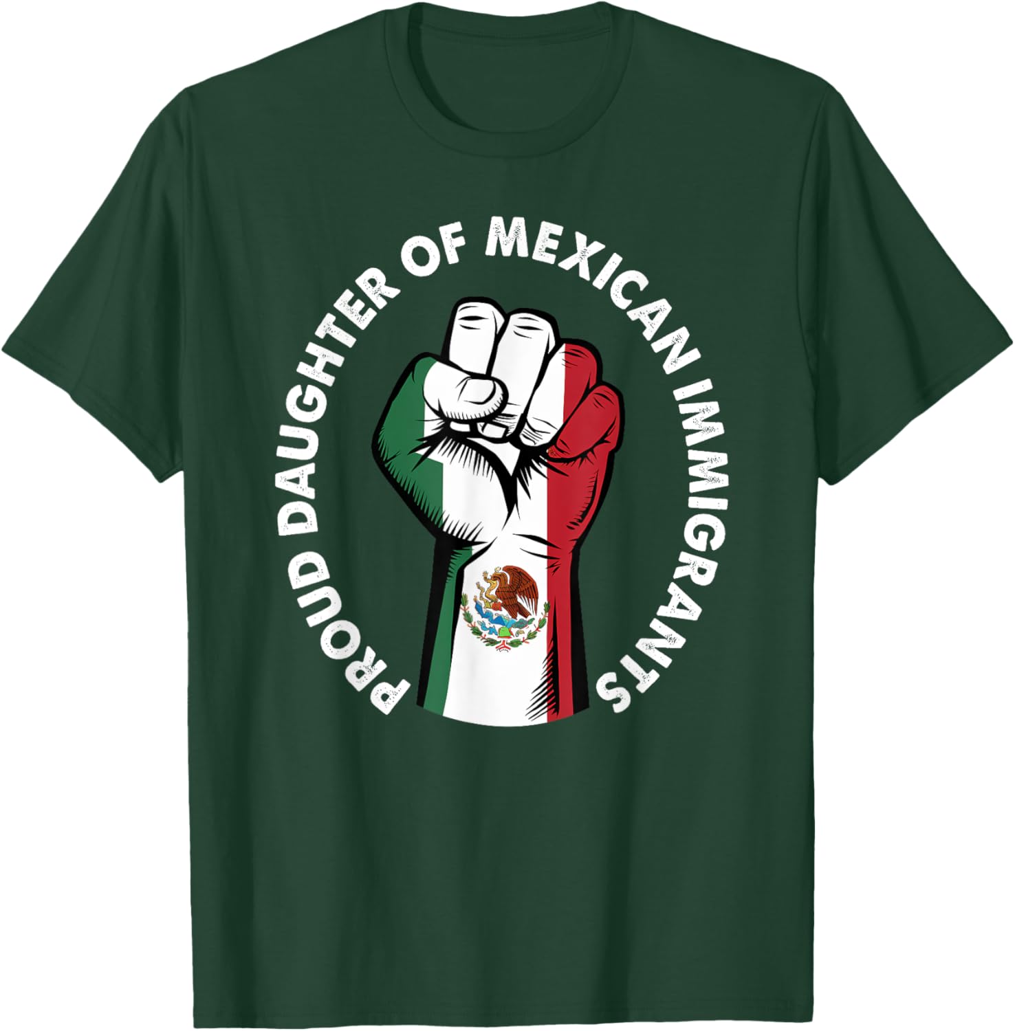 Proud Daughter of Mexican Immigrants Mexico Flag T-Shirt for Women - 19