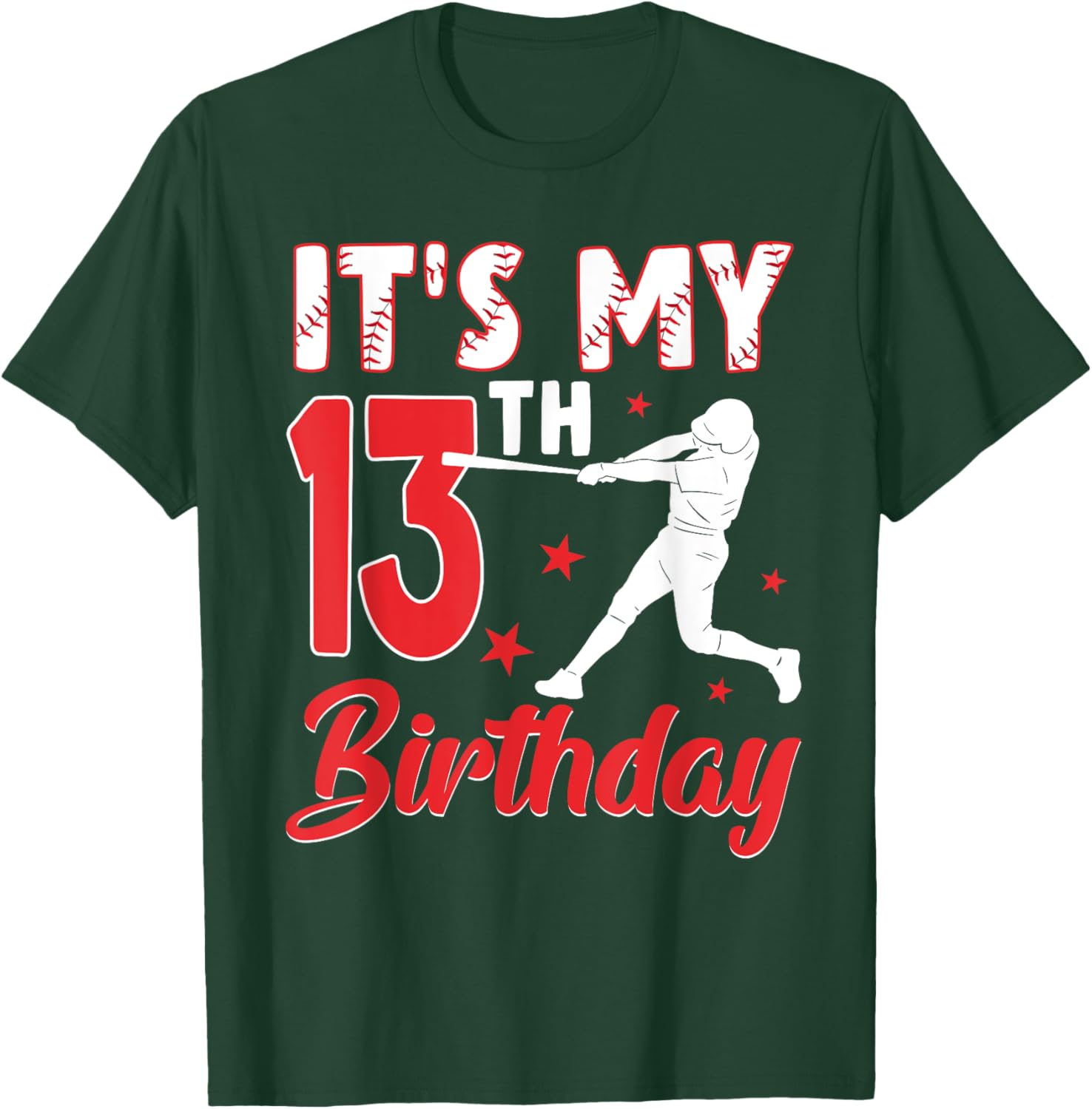 It's My 13th Birthday Boy Baseball Party T-Shirt for 13 Year Olds - 11