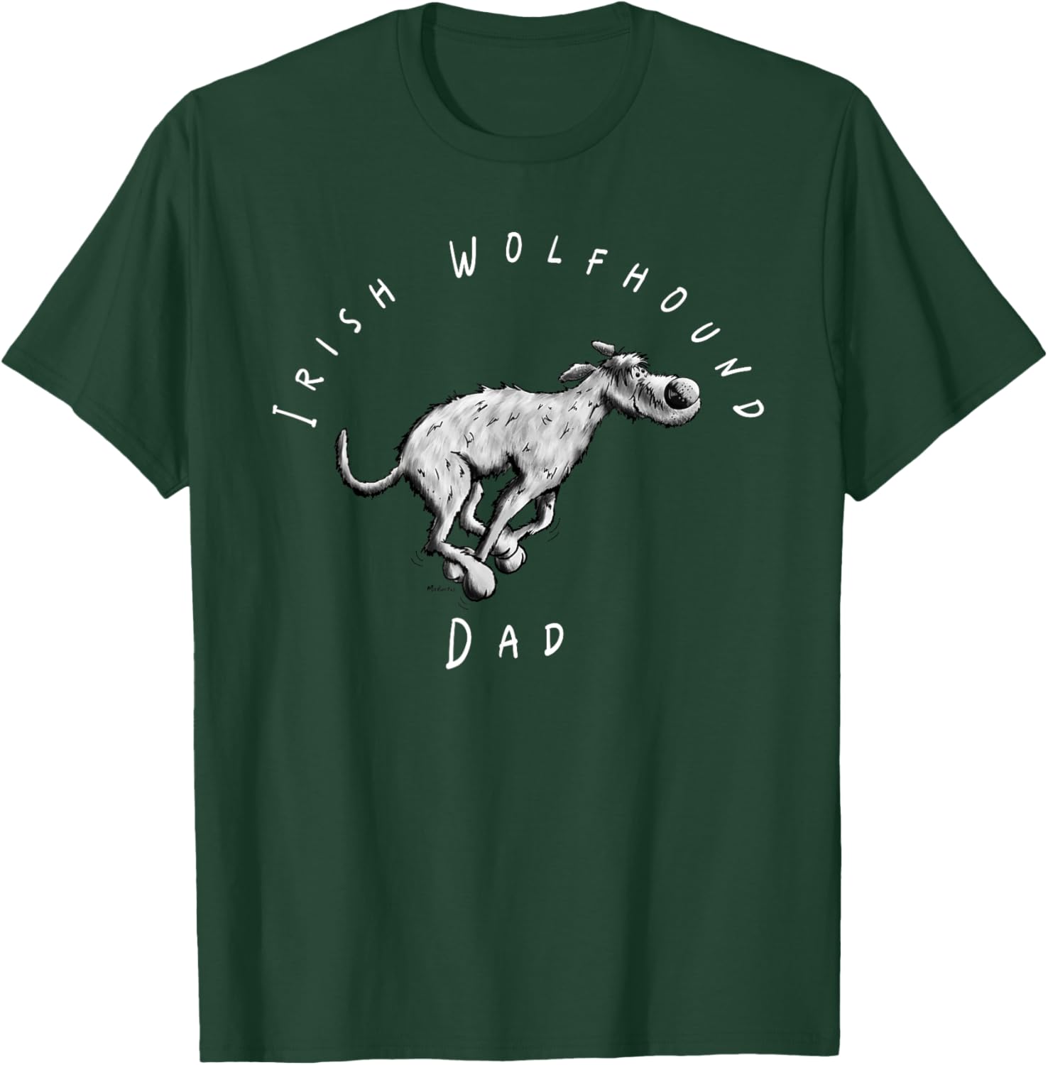 Irish Wolfhound Dad Fun Cartoon T-Shirt for Dog Lovers - Great Gift! - 15