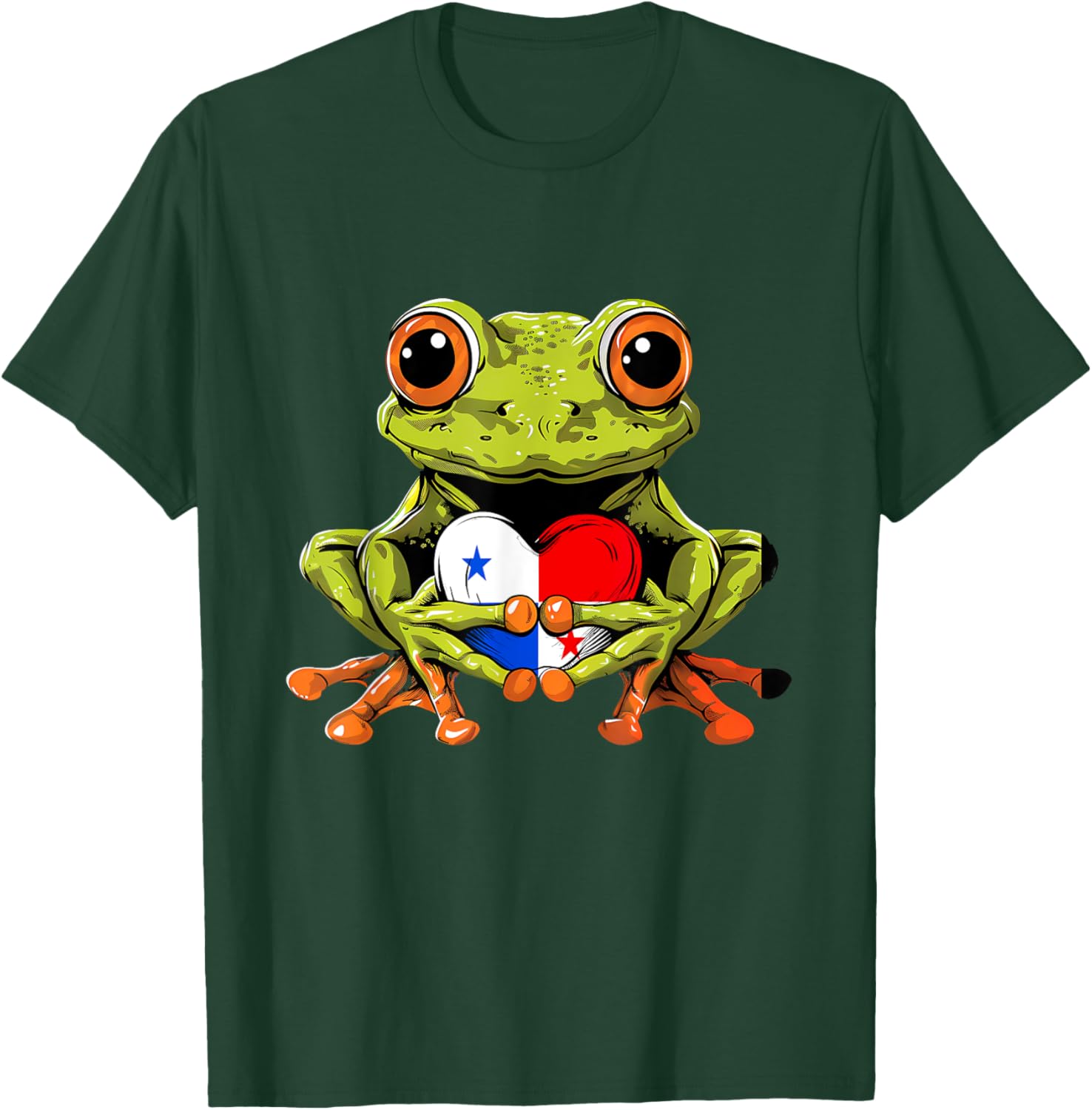 Panama Toad Frog Heart T-Shirt Celebrating Panamanian Roots and Pride - 12