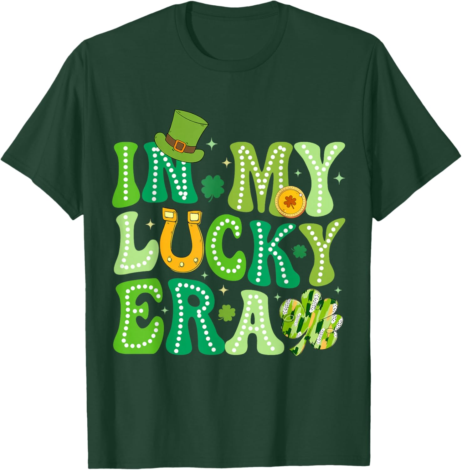 Groovy St Patricks Day Shamrock Lucky Charm T-Shirt for Fun Celebrations - 11