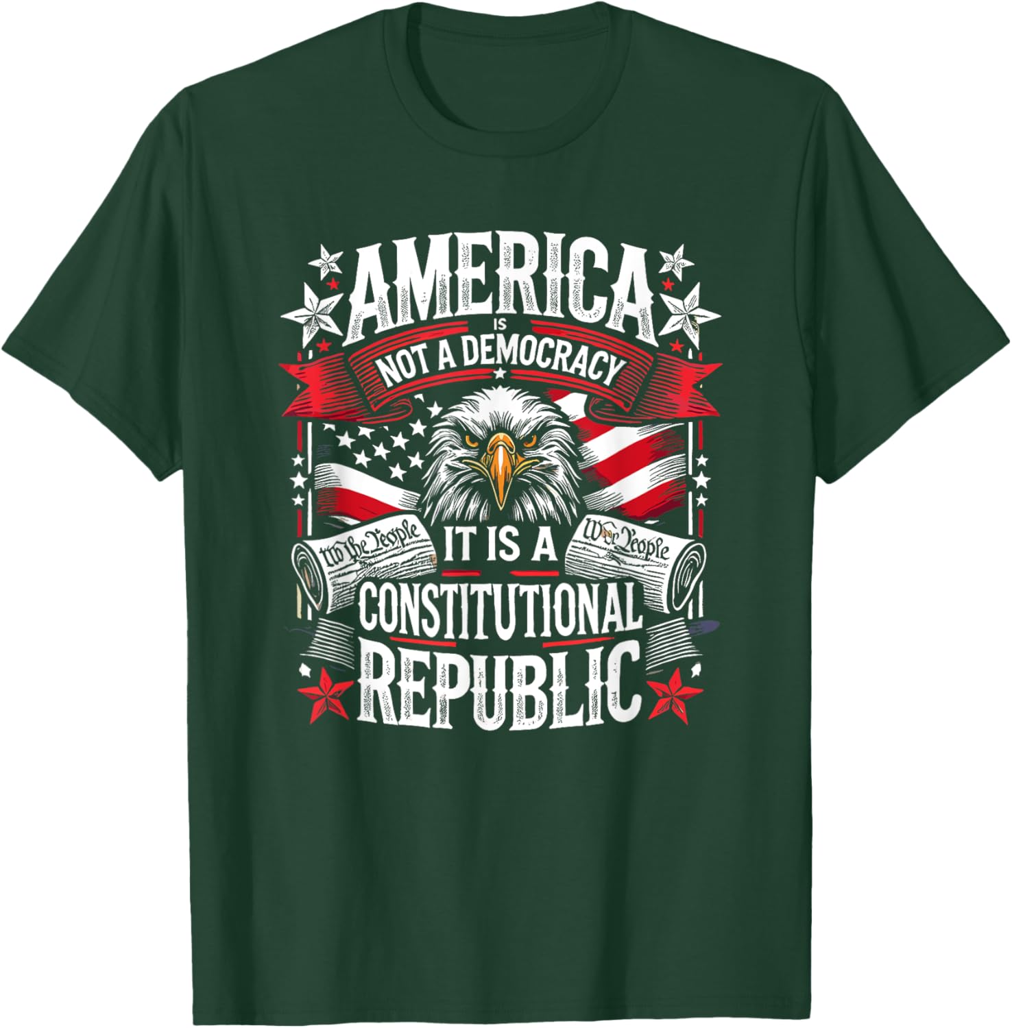 America Is Not A Democracy Constitutional Republic T-Shirt for Freedom Lovers - 2