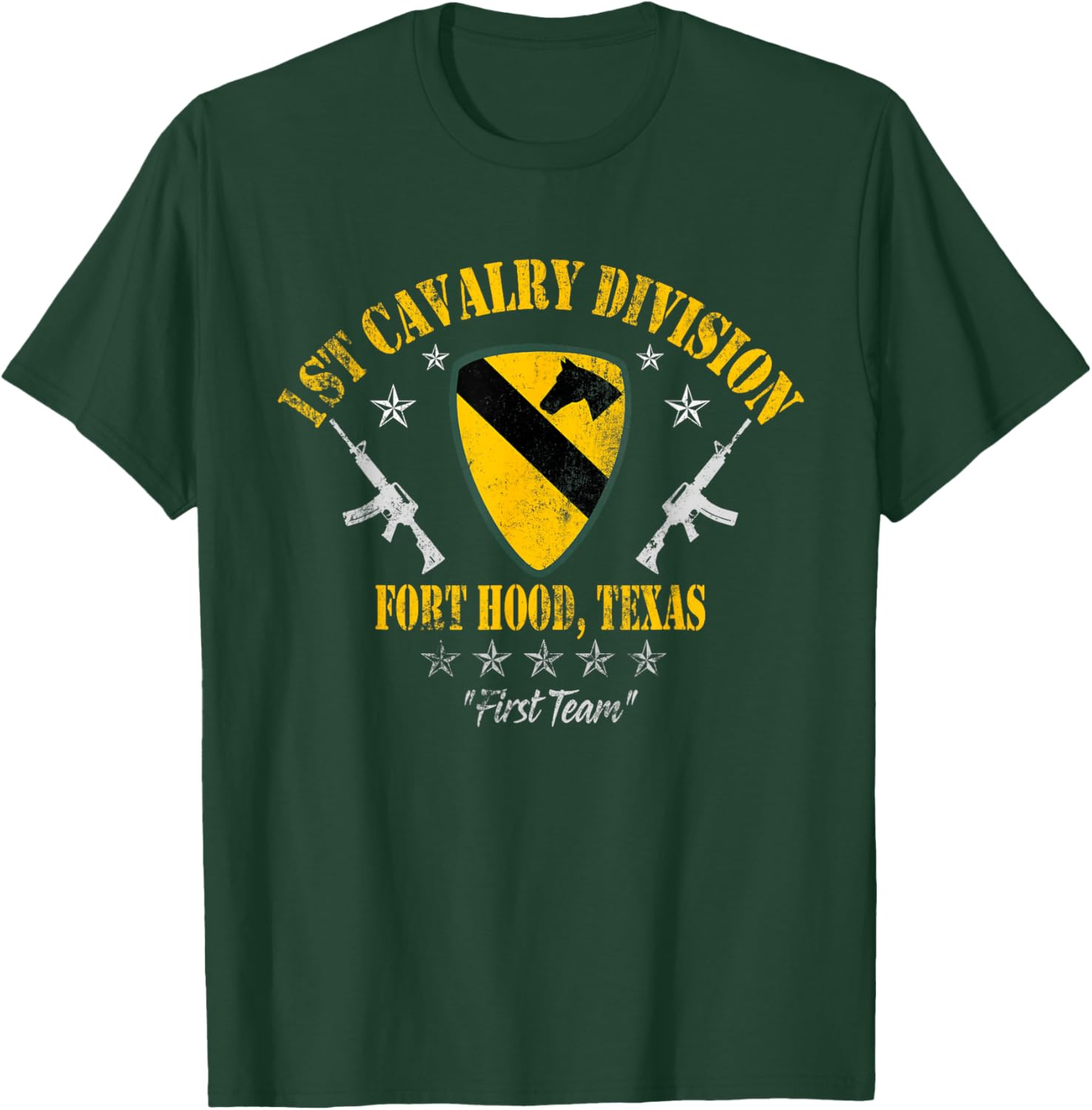 1st Cavalry Division Veteran Fort Hood TX Vintage Patriotic T-Shirt - 12