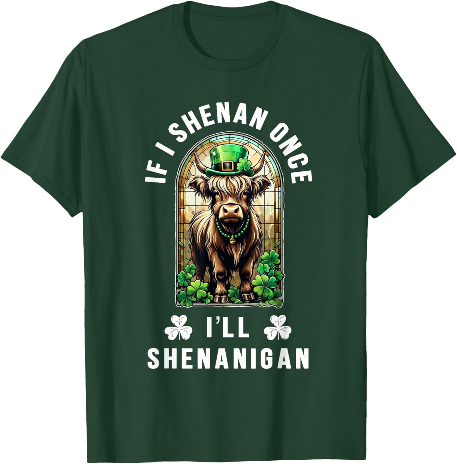 St Patrick's Day Shenanigans Nordic Cow T-Shirt for Fun Celebrations - 3