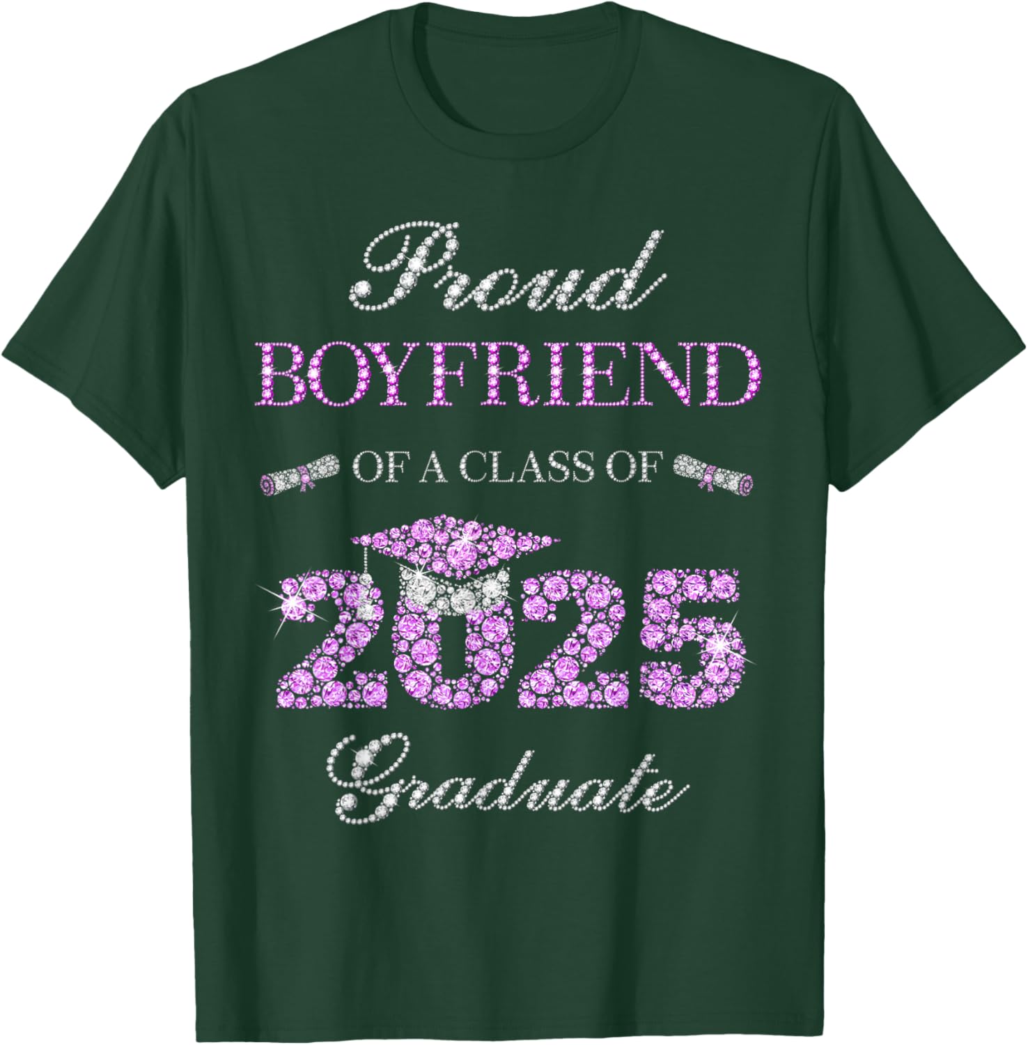 Proud Boyfriend of Class of 2025 Graduate T-Shirt for Celebrating Success - 10