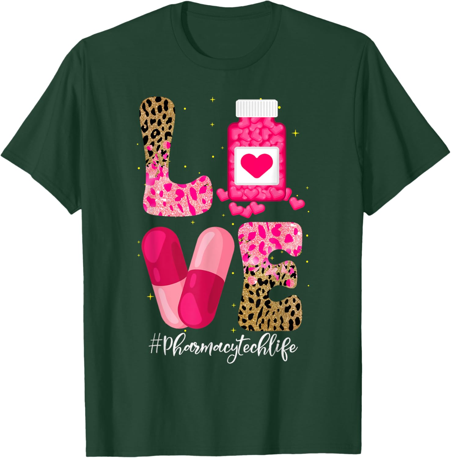 Love Pharmacy Tech Life T-Shirt for Pharmacy Technicians and Medicine Lovers - 4