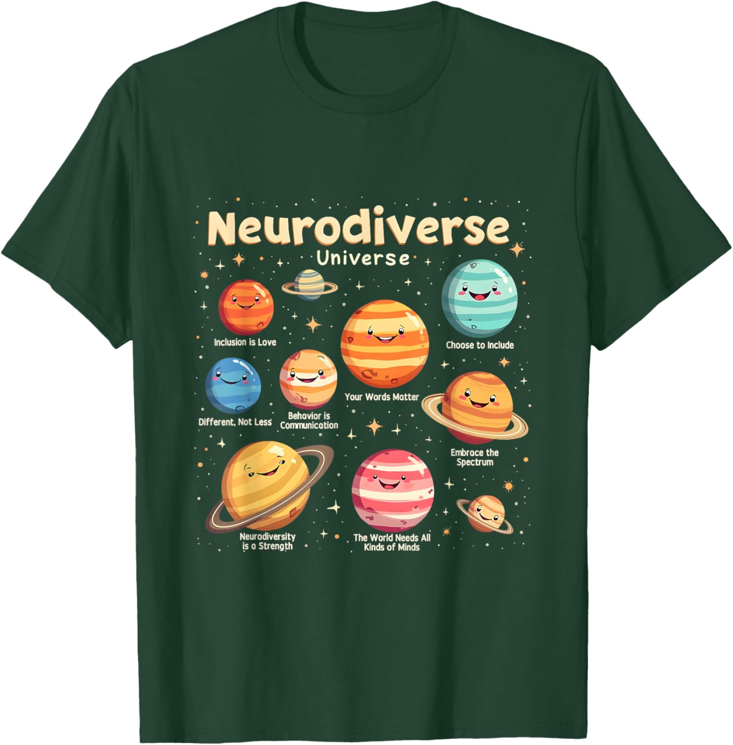 Neurodiverse Universe Autism Awareness T-Shirt - Celebrate Diversity in Style - 7