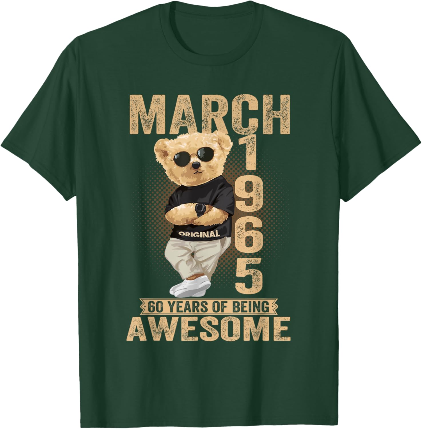 60th Birthday Teddy Bear T-Shirt for Men and Women Born in 1964 - 25