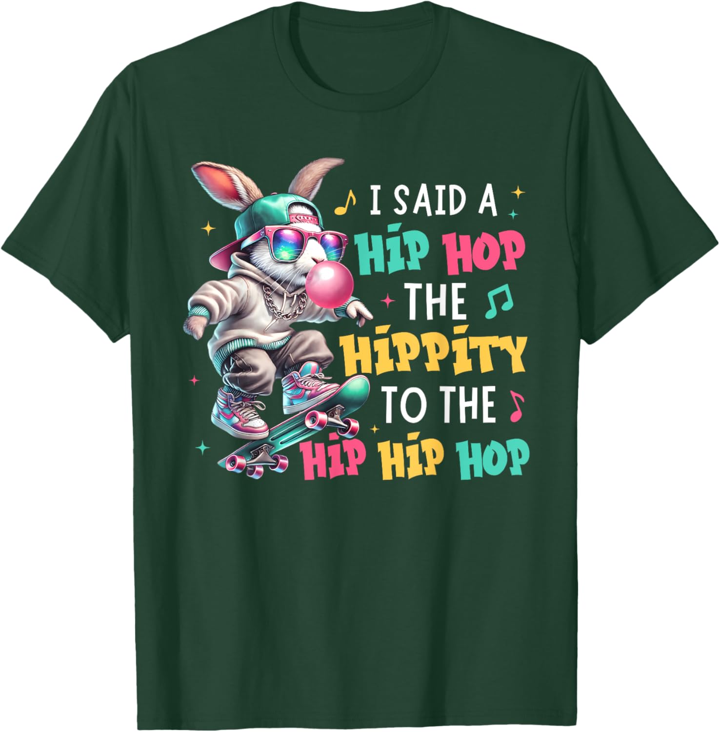 Funny Easter Hip Hop Bunny T-Shirt for Kids and Adults - Celebrate with Style! - 4
