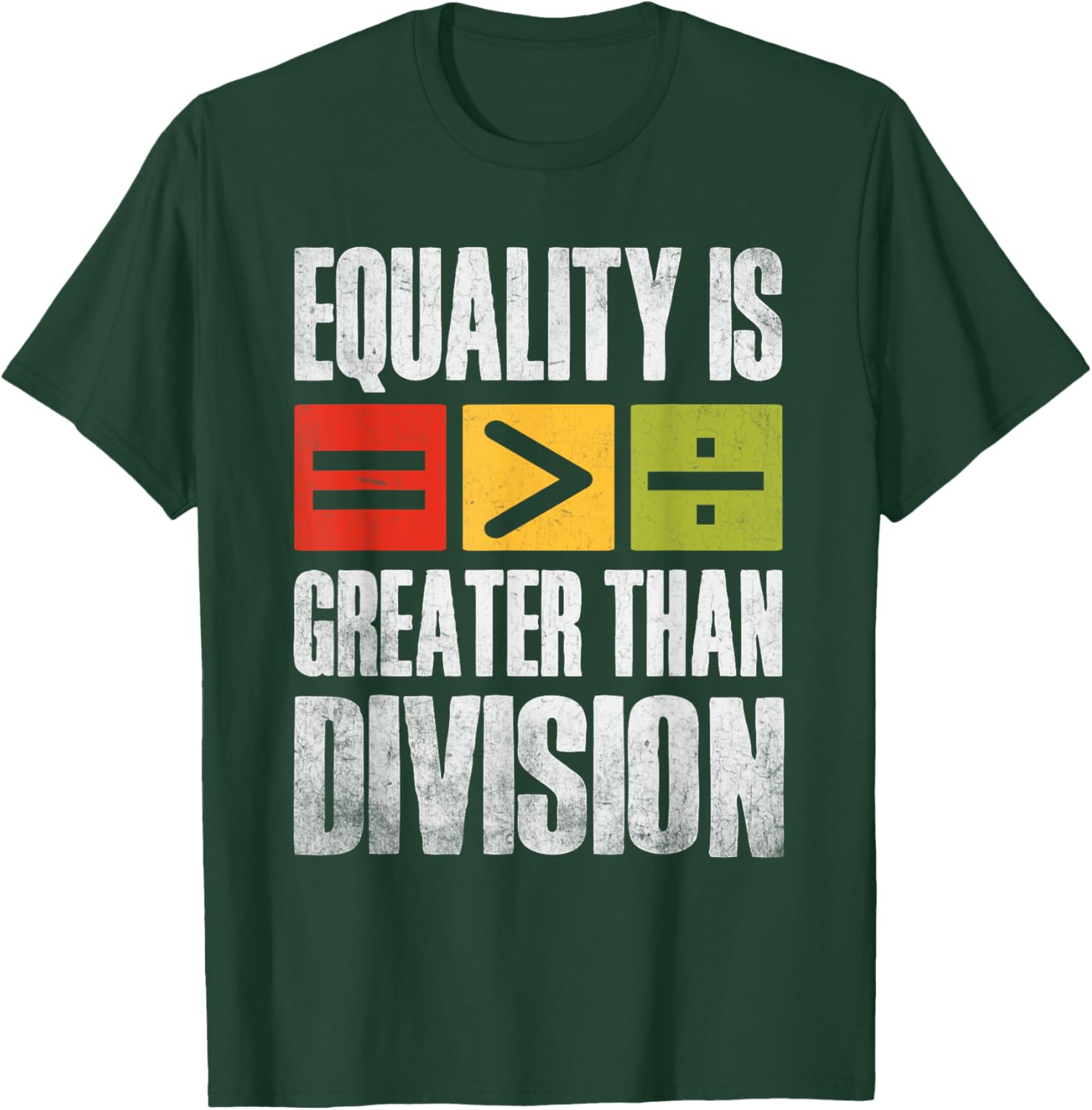 Equality is Greater Than Division Black History Month T-Shirt for All - 1