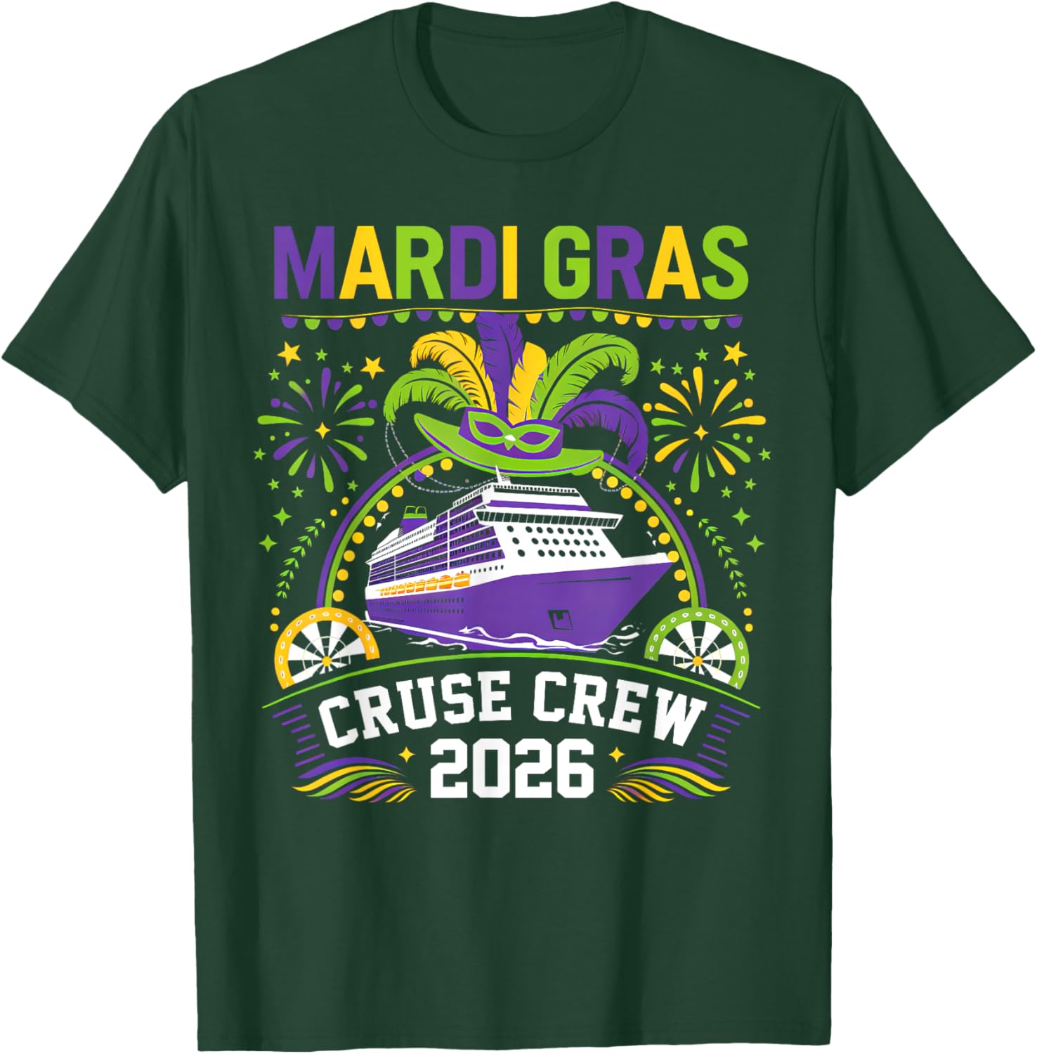 Funny Mardi Gras Cruise Family Matching T-Shirt for 2026 Trip - 15