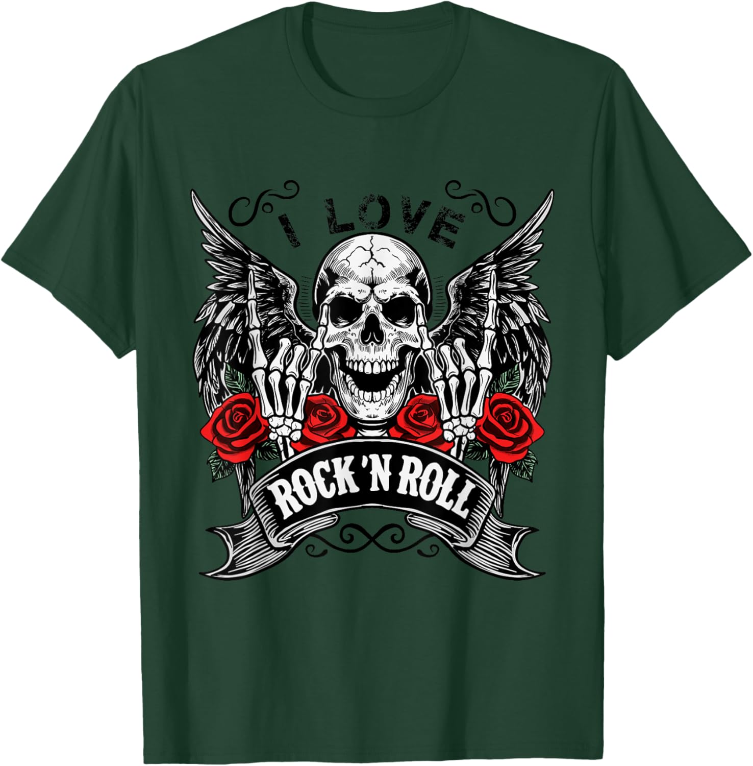 Vintage Rock And Roll Skeleton Hands T-Shirt for Music Lovers - 15