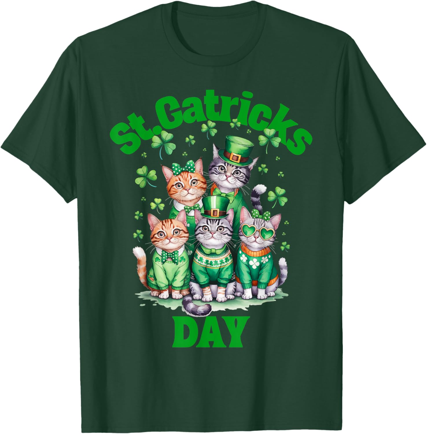 St Patricks Day Cats T-Shirt for Fun Saint Pattys Celebrations - 4