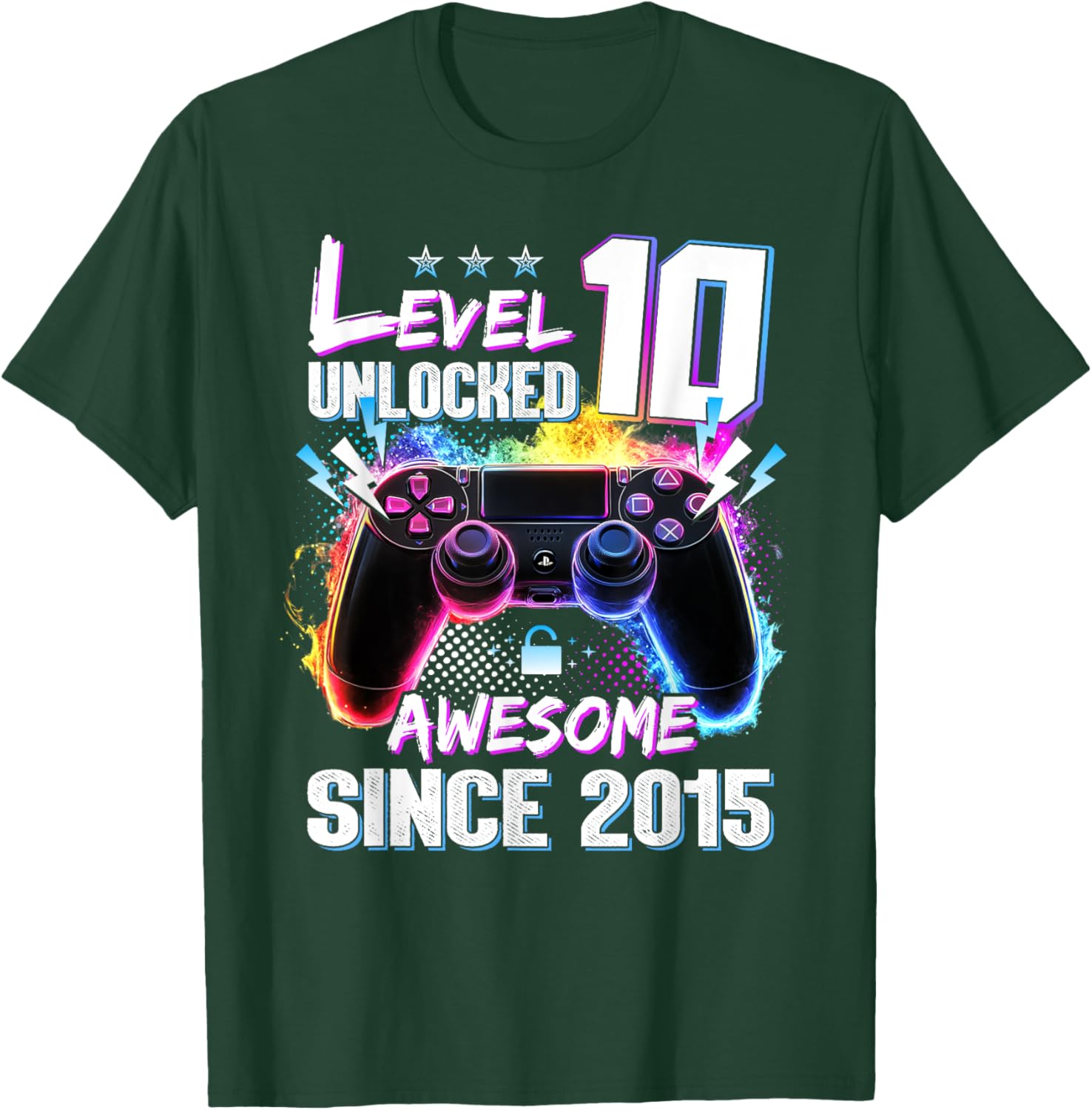 Level 10 Unlocked 10th Birthday T-Shirt Awesome Gift for Kids - 28